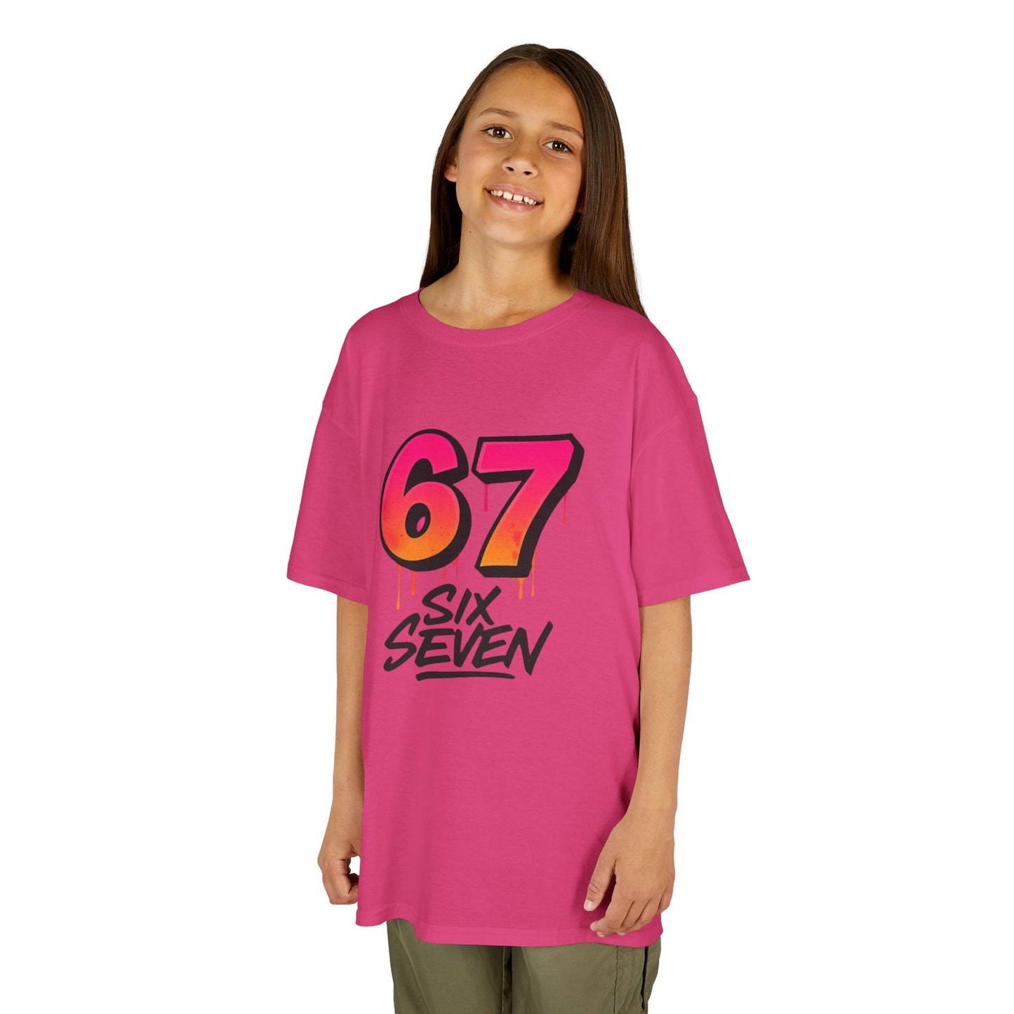 Kids '67 Six Seven' Graphic Tee — Retro Drip Number Shirt