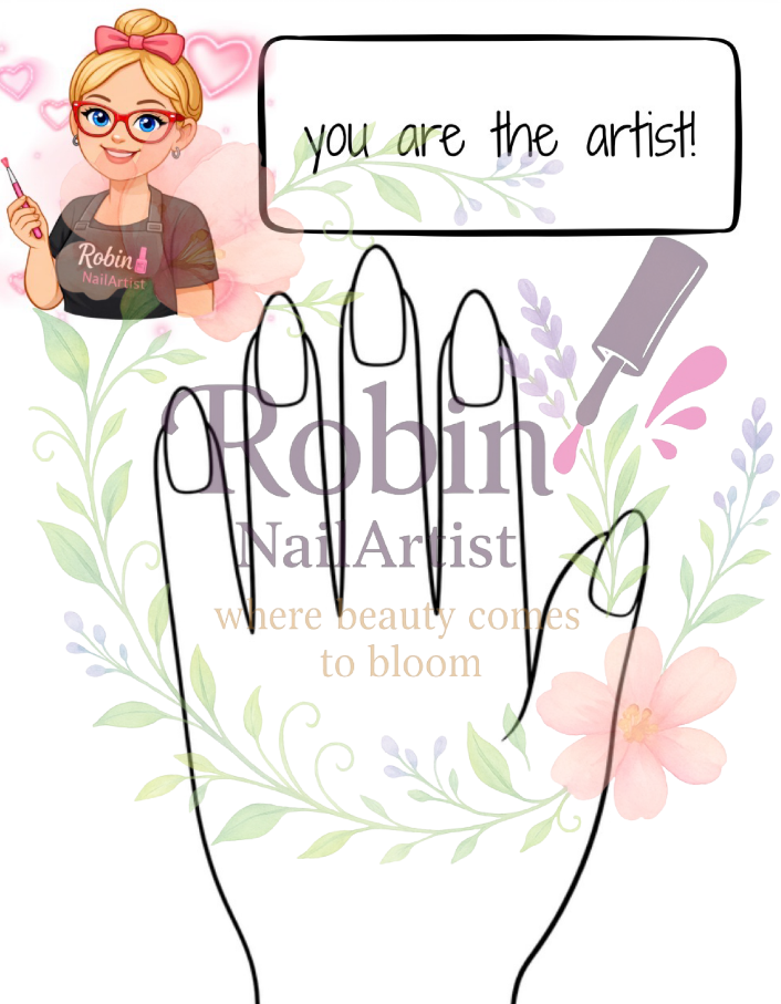 Robin's Little NailArtist™-Nail Design Coloring Book Volume 1 (digital download)