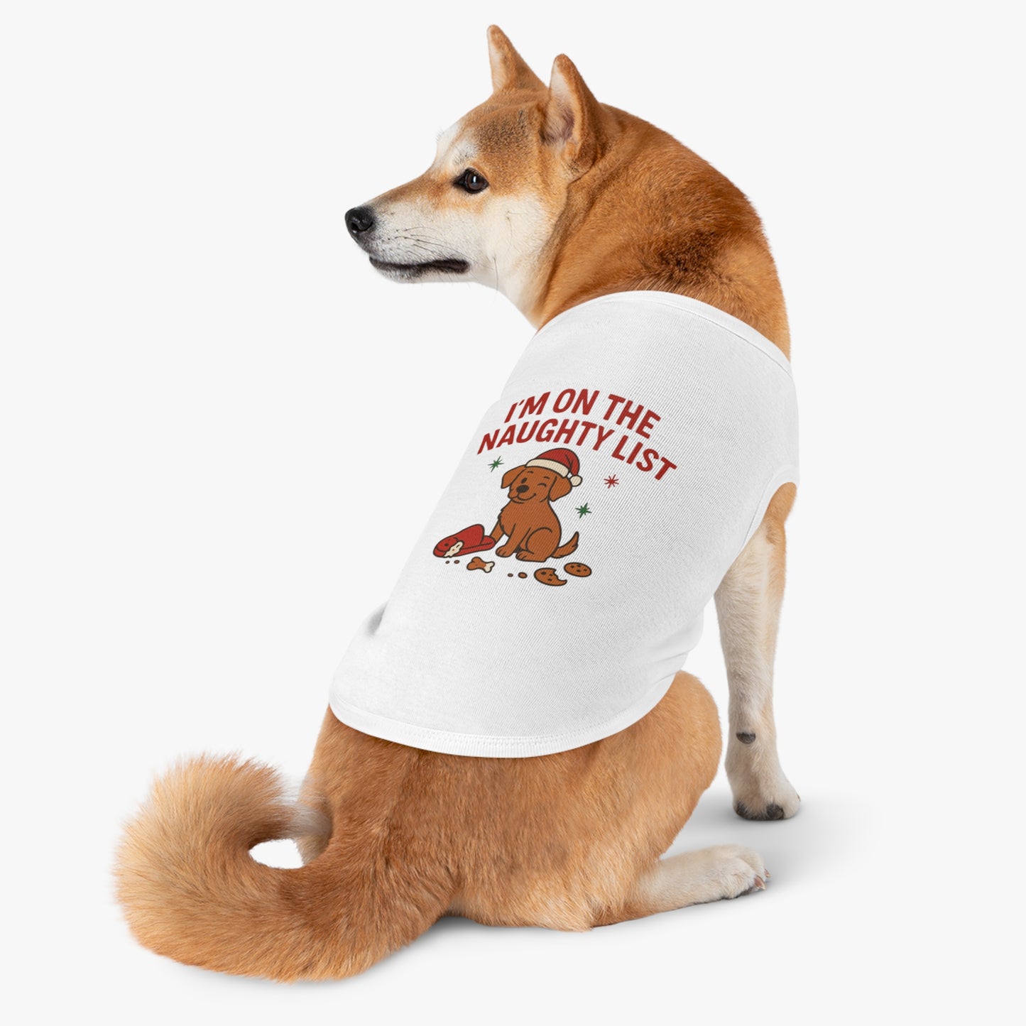 Pet Tank Top - 'I’m On The Naughty List' Christmas Dog Tank