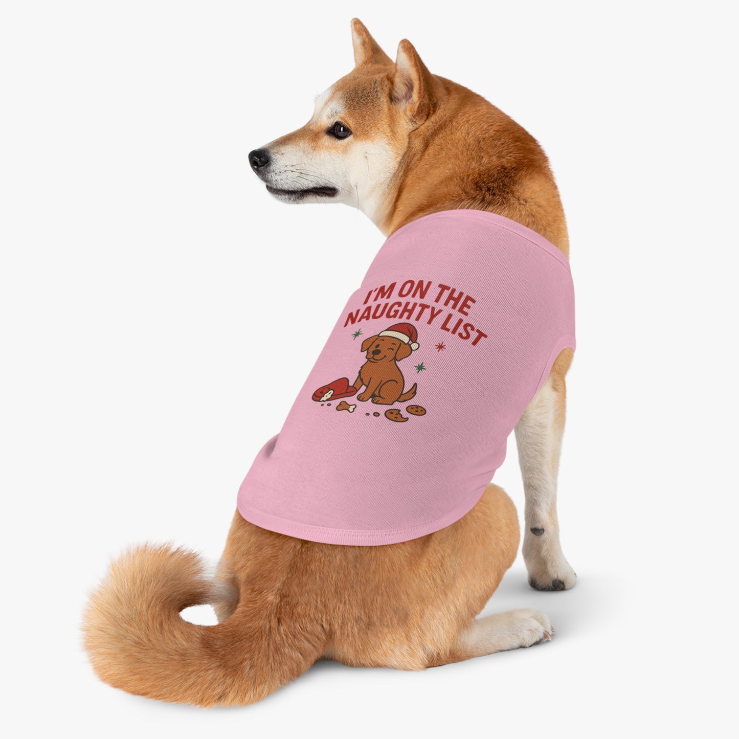 Pet Tank Top - 'I’m On The Naughty List' Christmas Dog Tank