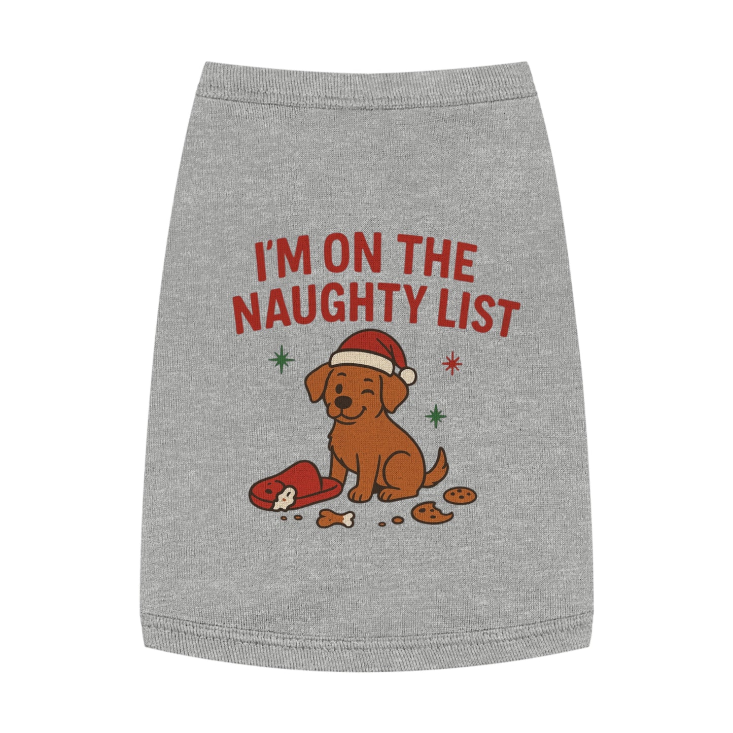 Pet Tank Top - 'I’m On The Naughty List' Christmas Dog Tank