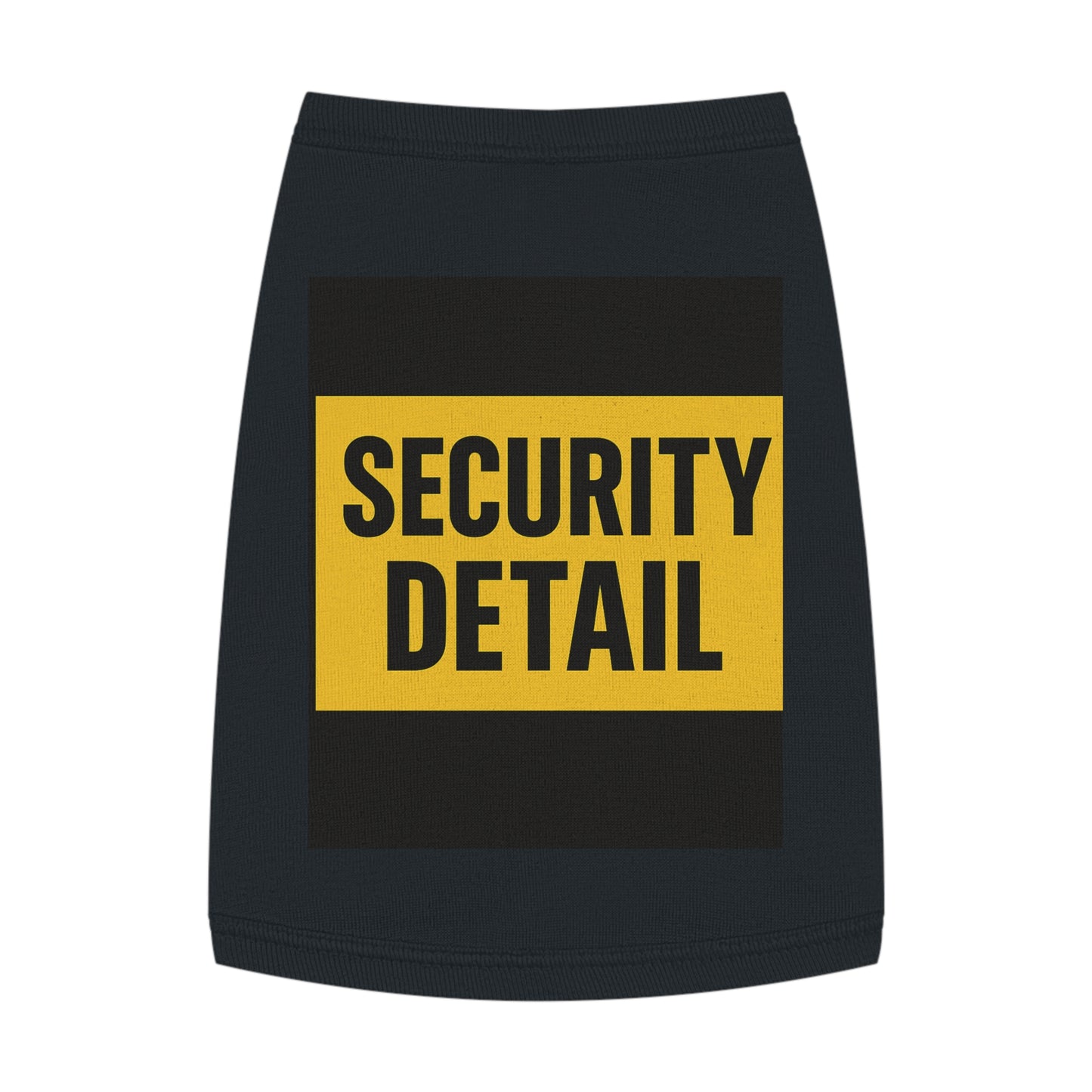 Pet Tank Top - "Security Detail" Black & Yellow Dog Shirt