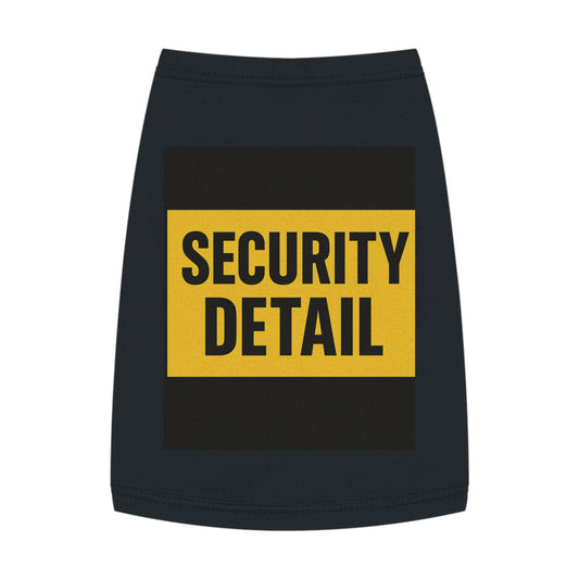 Pet Tank Top - "Security Detail" Black & Yellow Dog Shirt