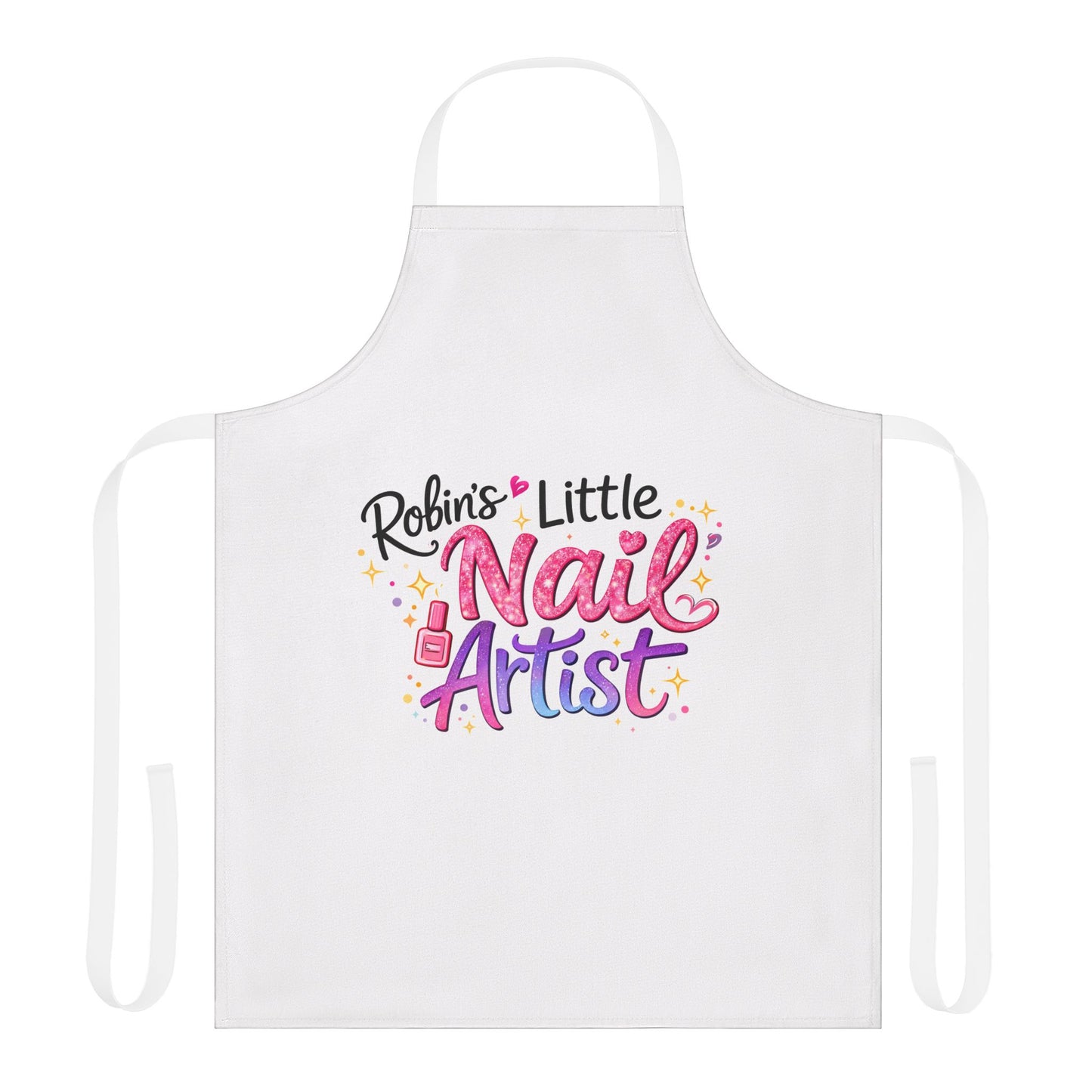 Apron — “Little Nail Artist” Personalized Kids Nail Tech Apron