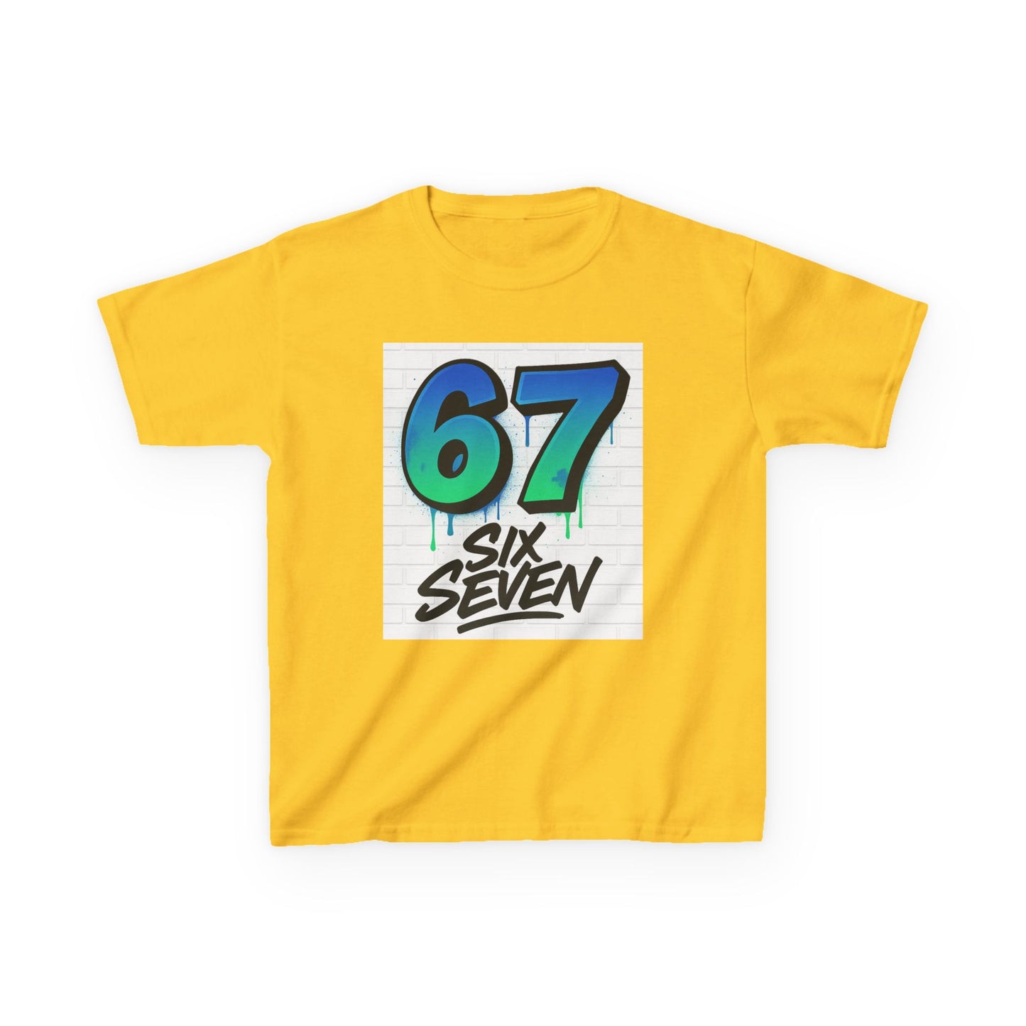 Kids Graphic Tee — '67 Six Seven' Bold Number Design