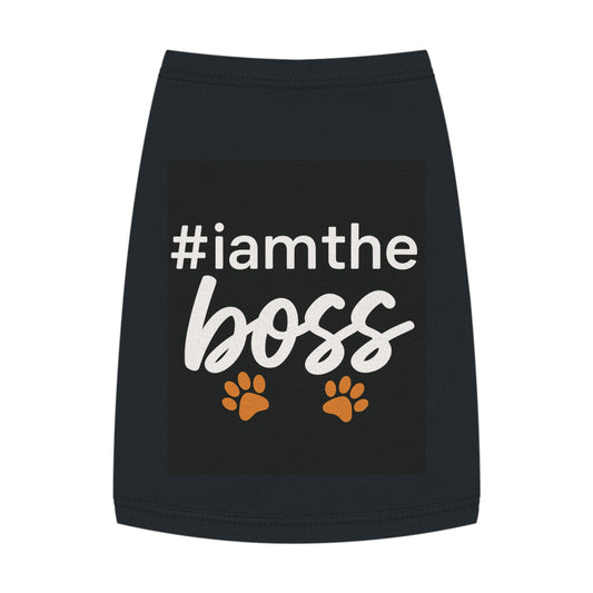 Pet Tank Top - #iamtheboss Paw Print Dog/Cat Tee
