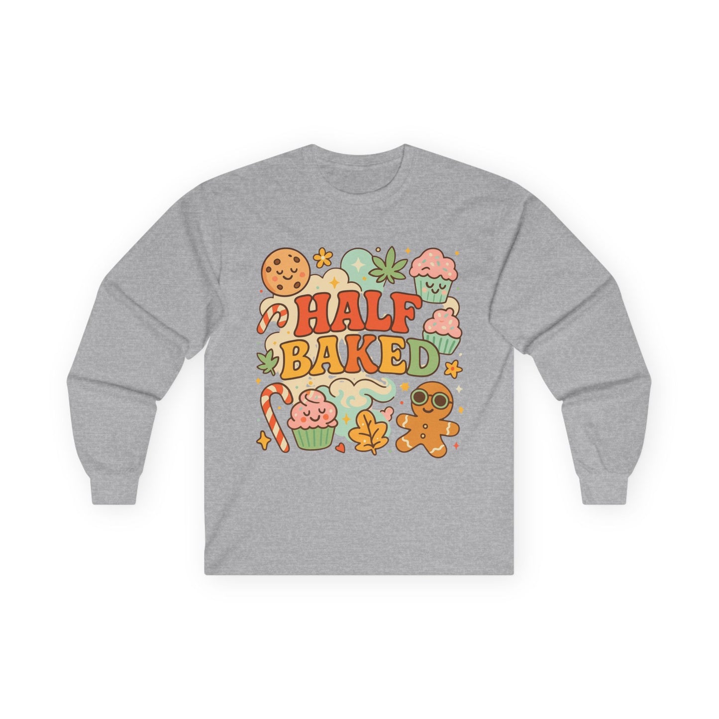 Half Baked Holiday Long Sleeve Tee — "Ugly Christmas Sweater"