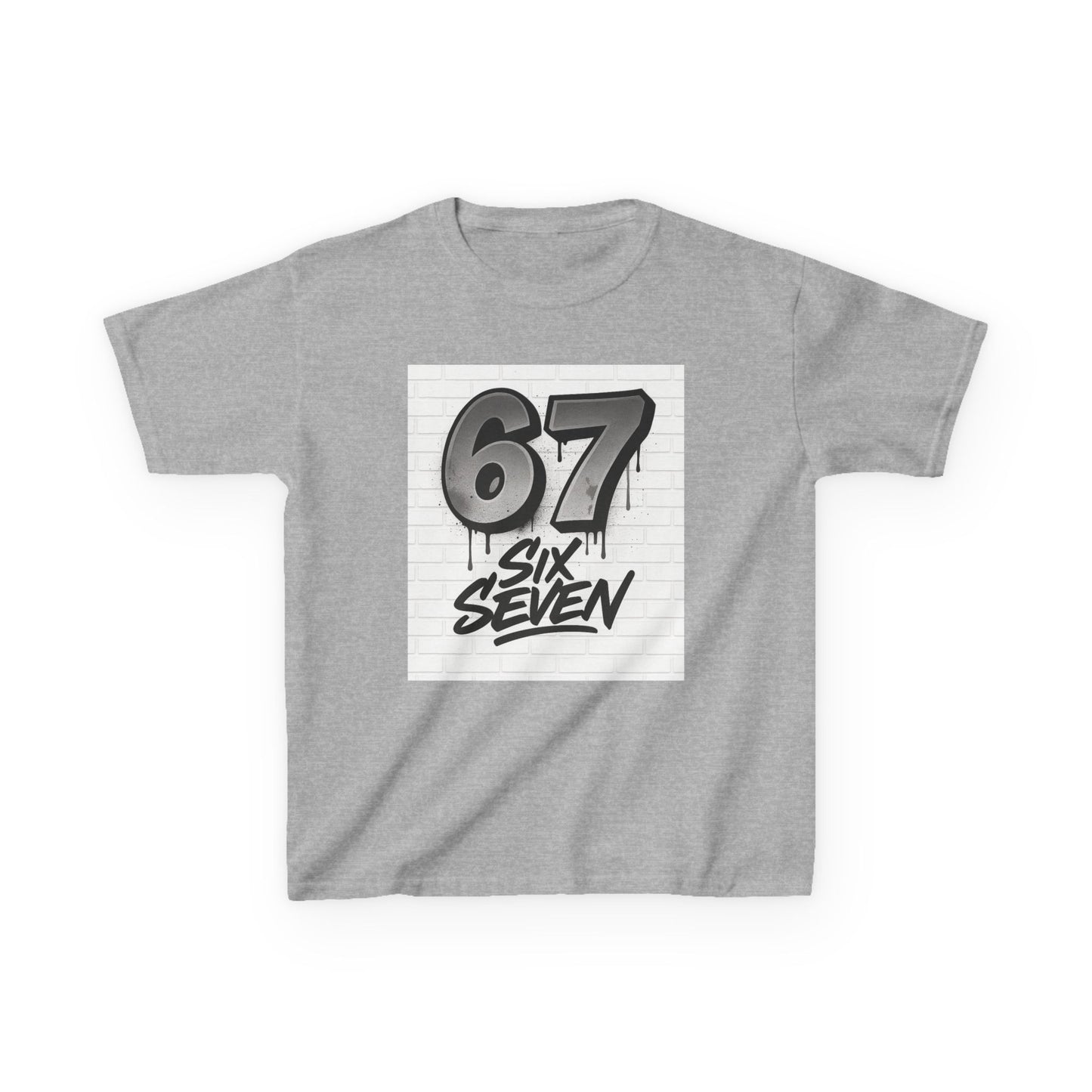 Kids '67 Six Seven' Graphic Tee — Youth Number Streetwear Shirt
