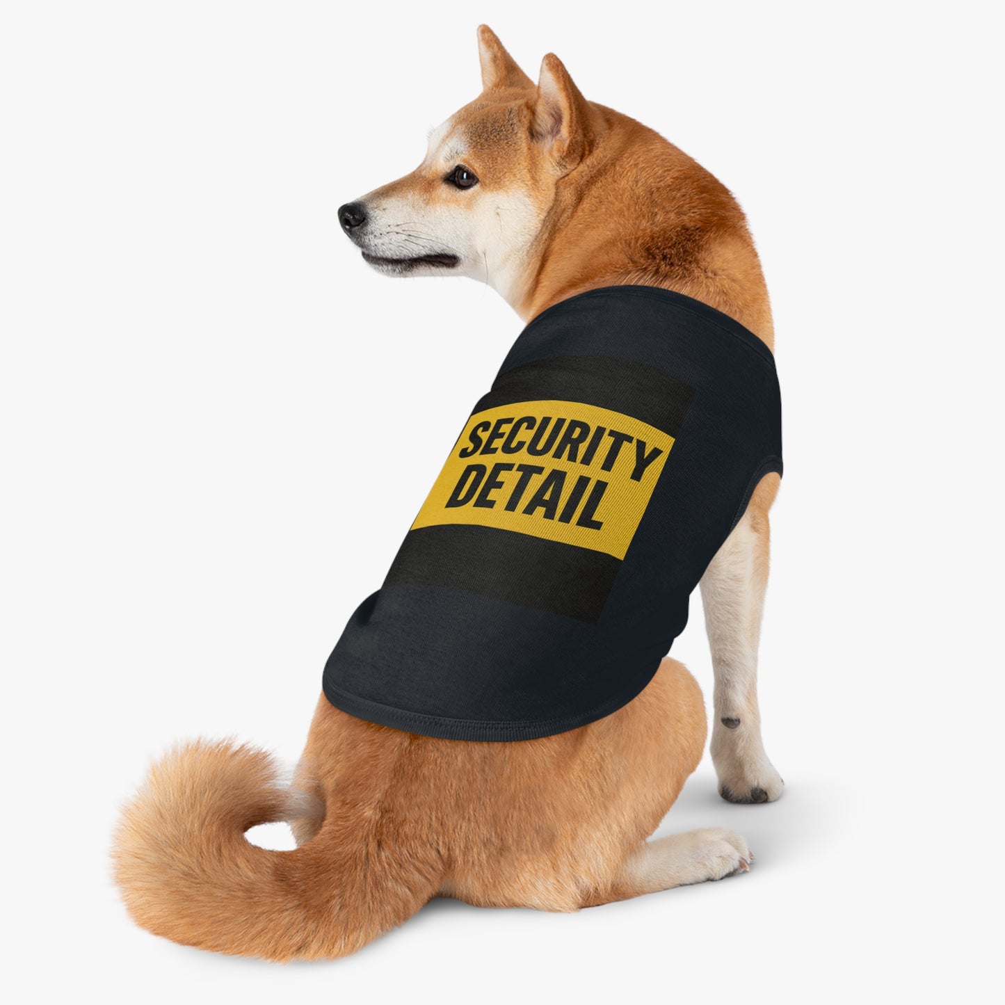 Pet Tank Top - "Security Detail" Black & Yellow Dog Shirt
