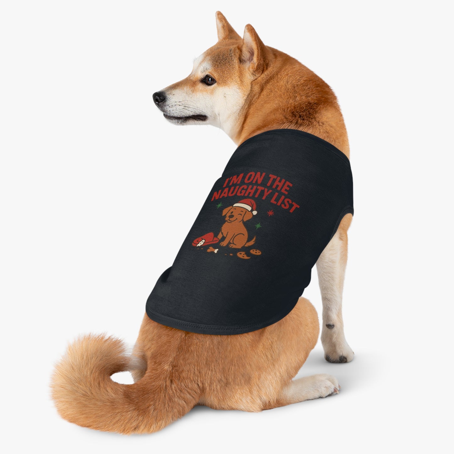 Pet Tank Top - 'I’m On The Naughty List' Christmas Dog Tank