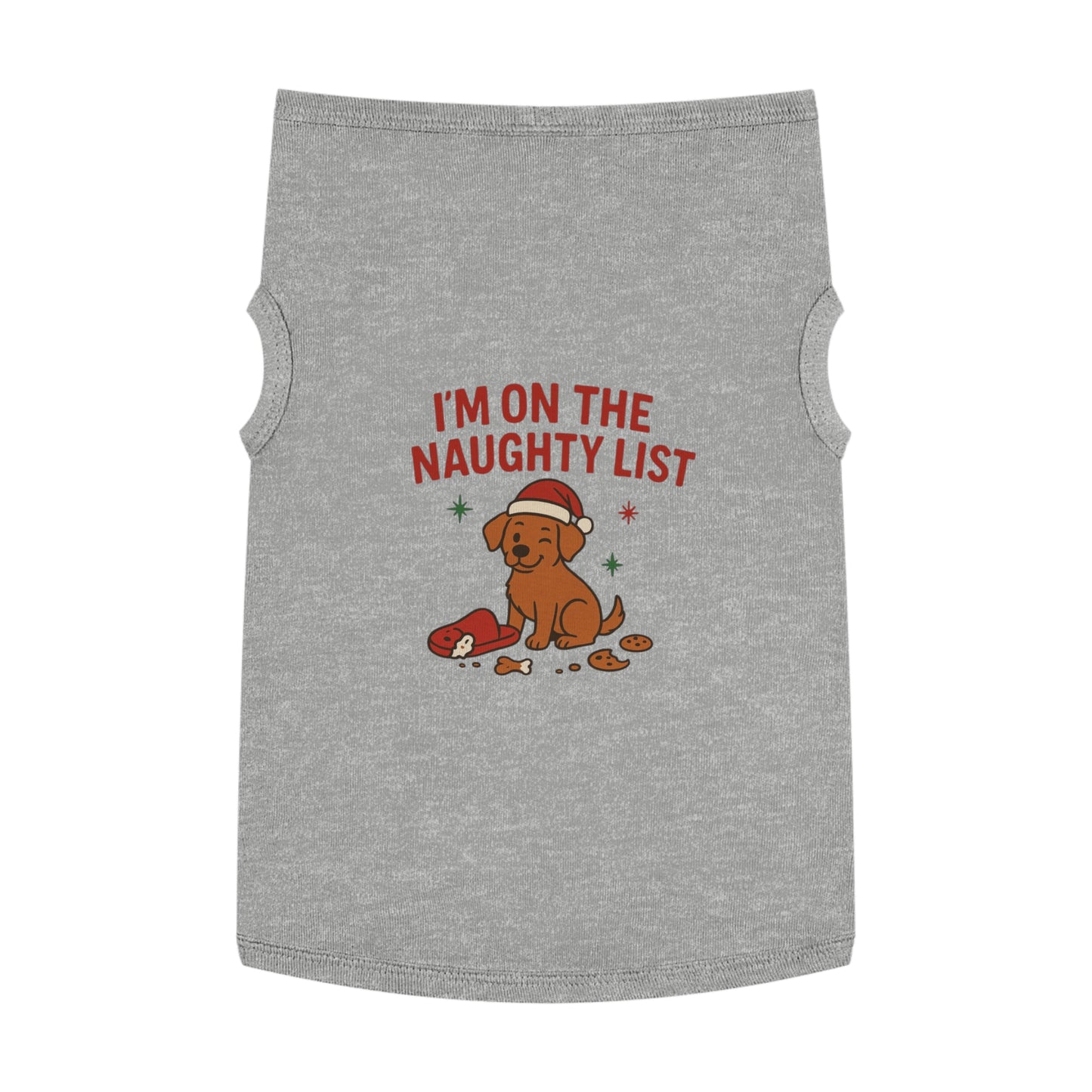 Pet Tank Top - 'I’m On The Naughty List' Christmas Dog Tank