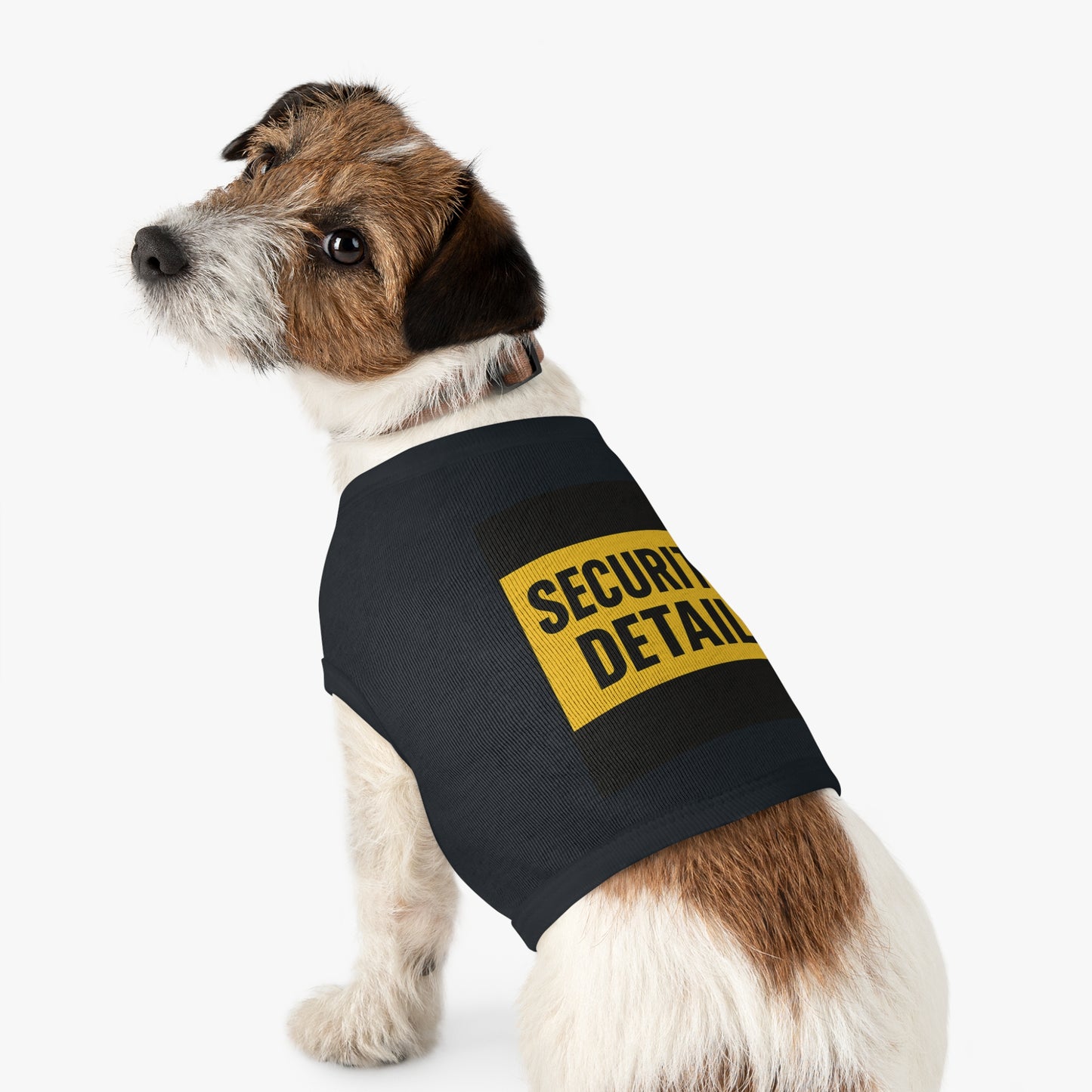 Pet Tank Top - "Security Detail" Black & Yellow Dog Shirt