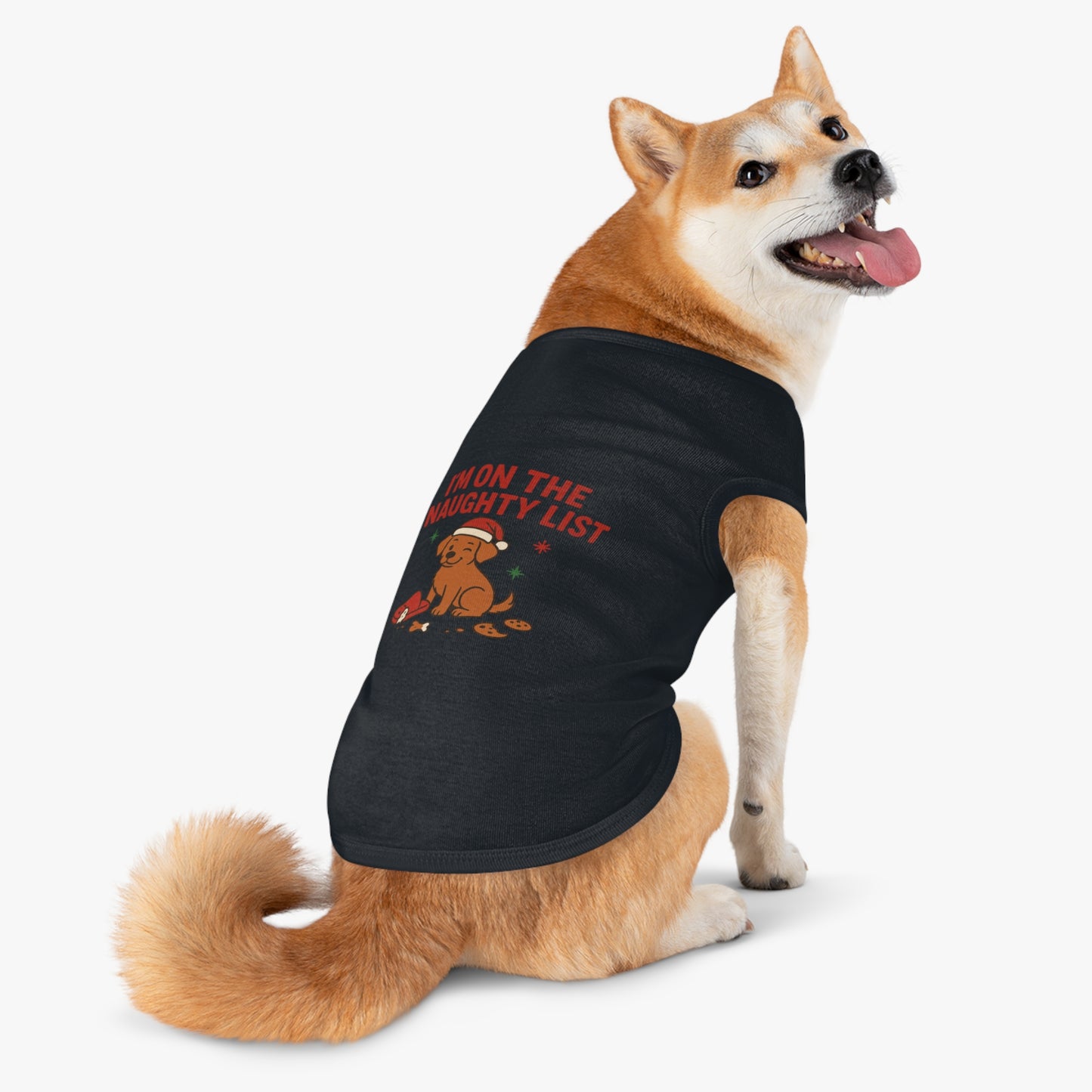 Pet Tank Top - 'I’m On The Naughty List' Christmas Dog Tank