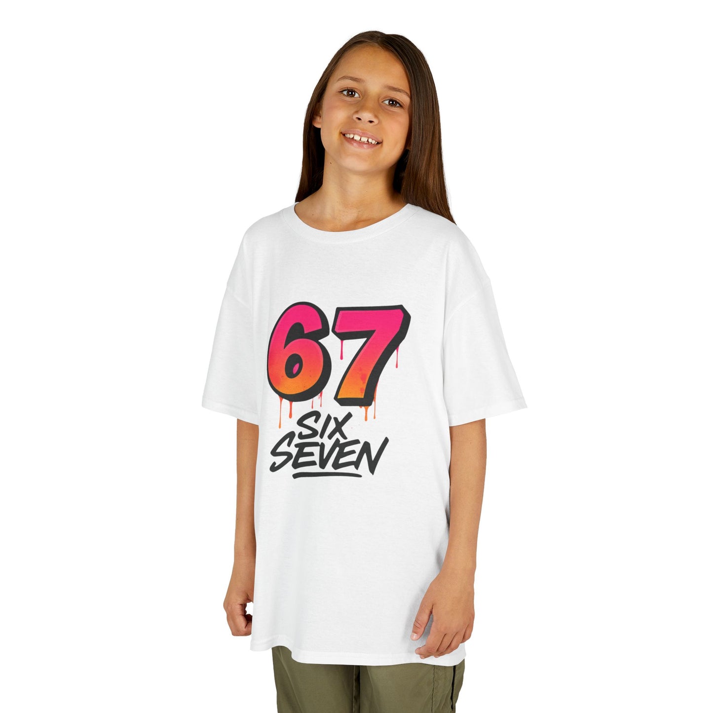 Kids '67 Six Seven' Graphic Tee — Retro Drip Number Shirt