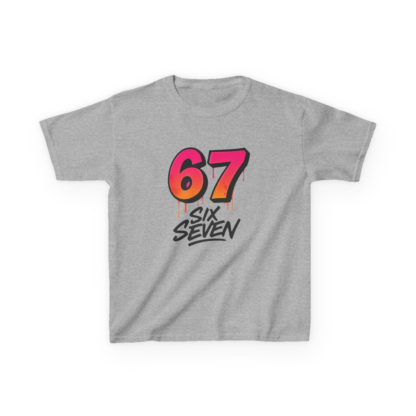 Kids '67 Six Seven' Graphic Tee — Retro Drip Number Shirt