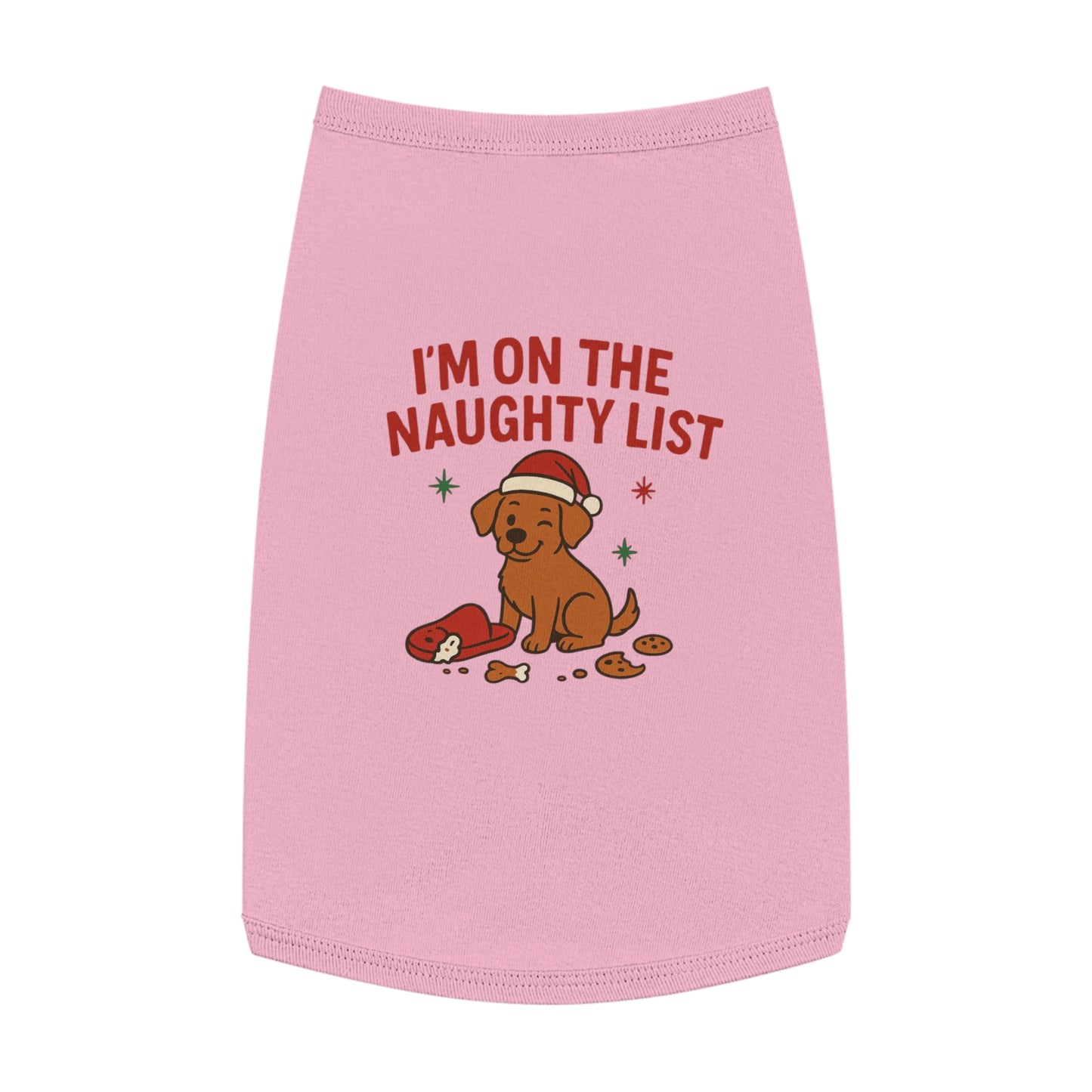 Pet Tank Top - 'I’m On The Naughty List' Christmas Dog Tank