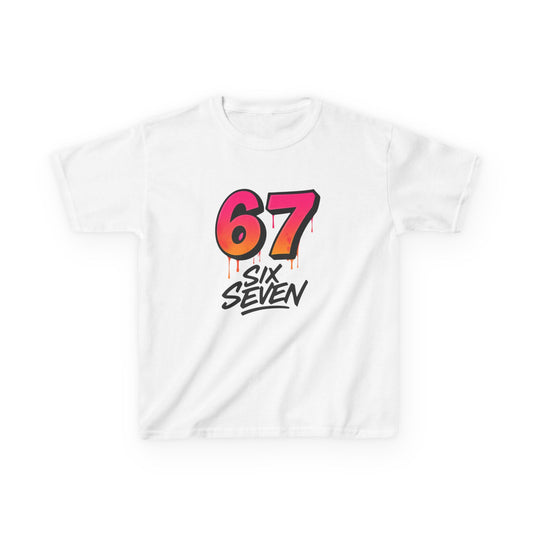 Kids '67 Six Seven' Graphic Tee — Retro Drip Number Shirt