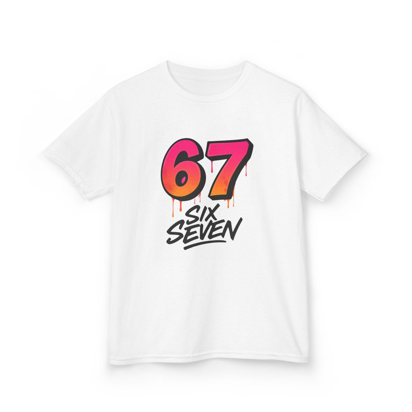 Kids '67 Six Seven' Graphic Tee — Retro Drip Number Shirt