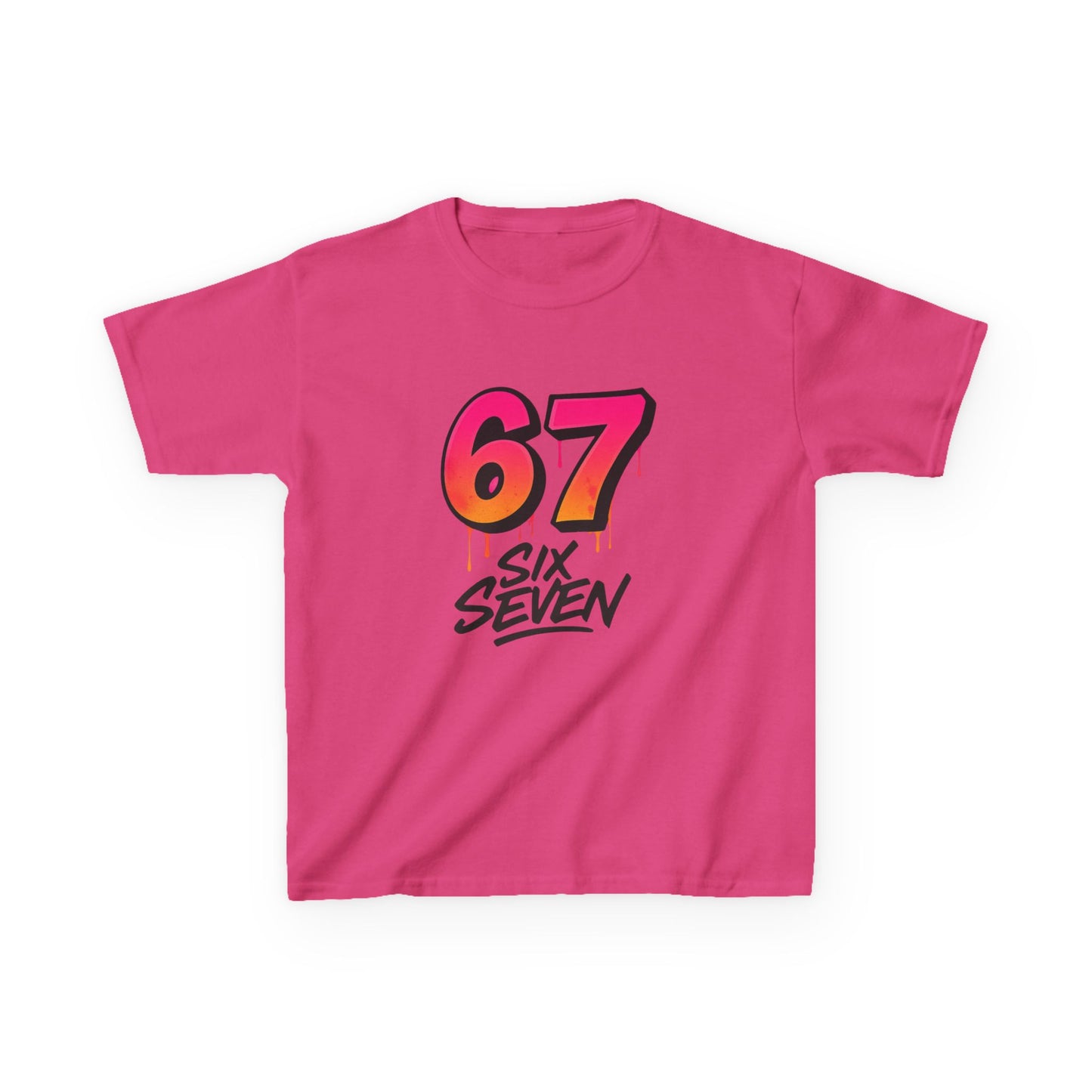 Kids '67 Six Seven' Graphic Tee — Retro Drip Number Shirt