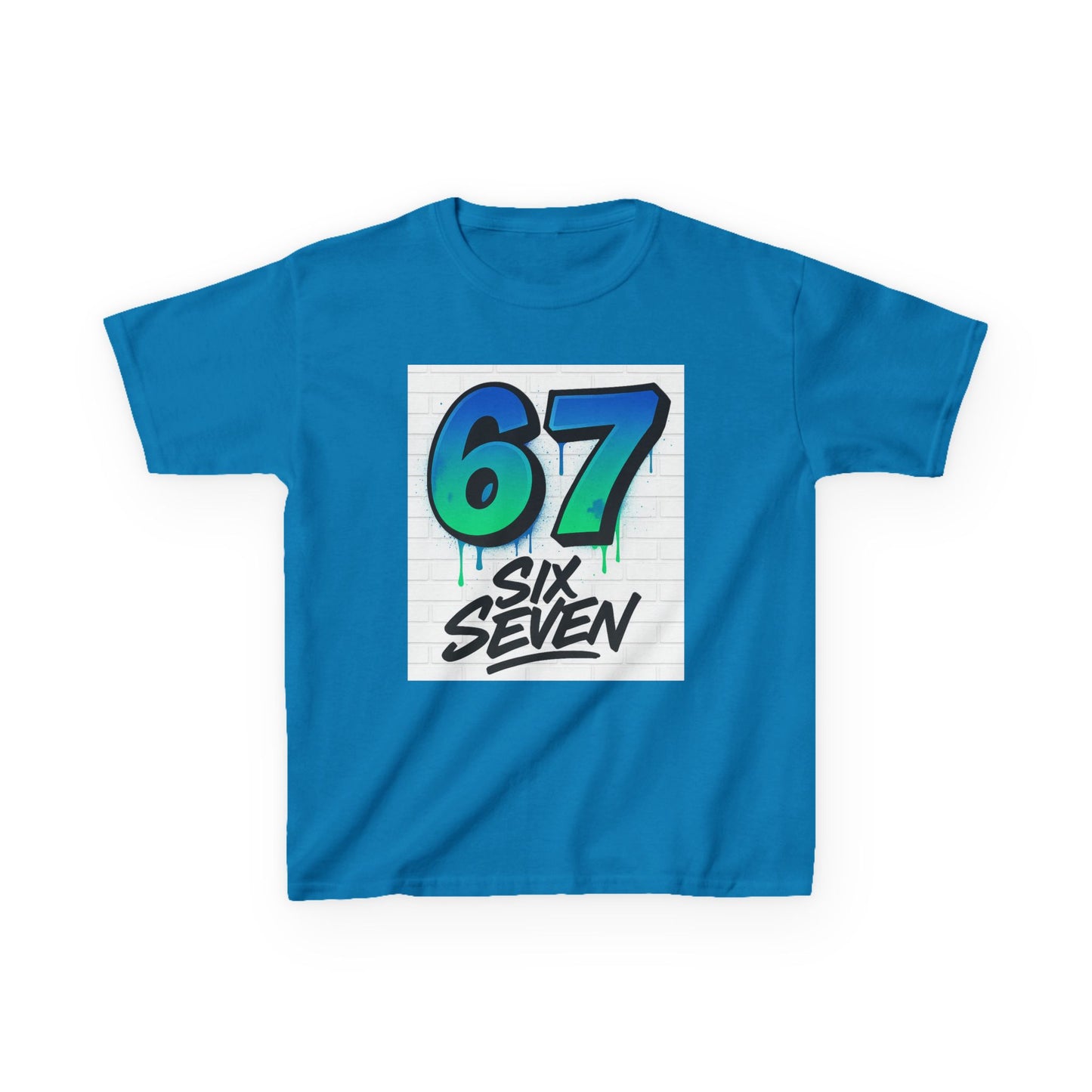 Kids Graphic Tee — '67 Six Seven' Bold Number Design
