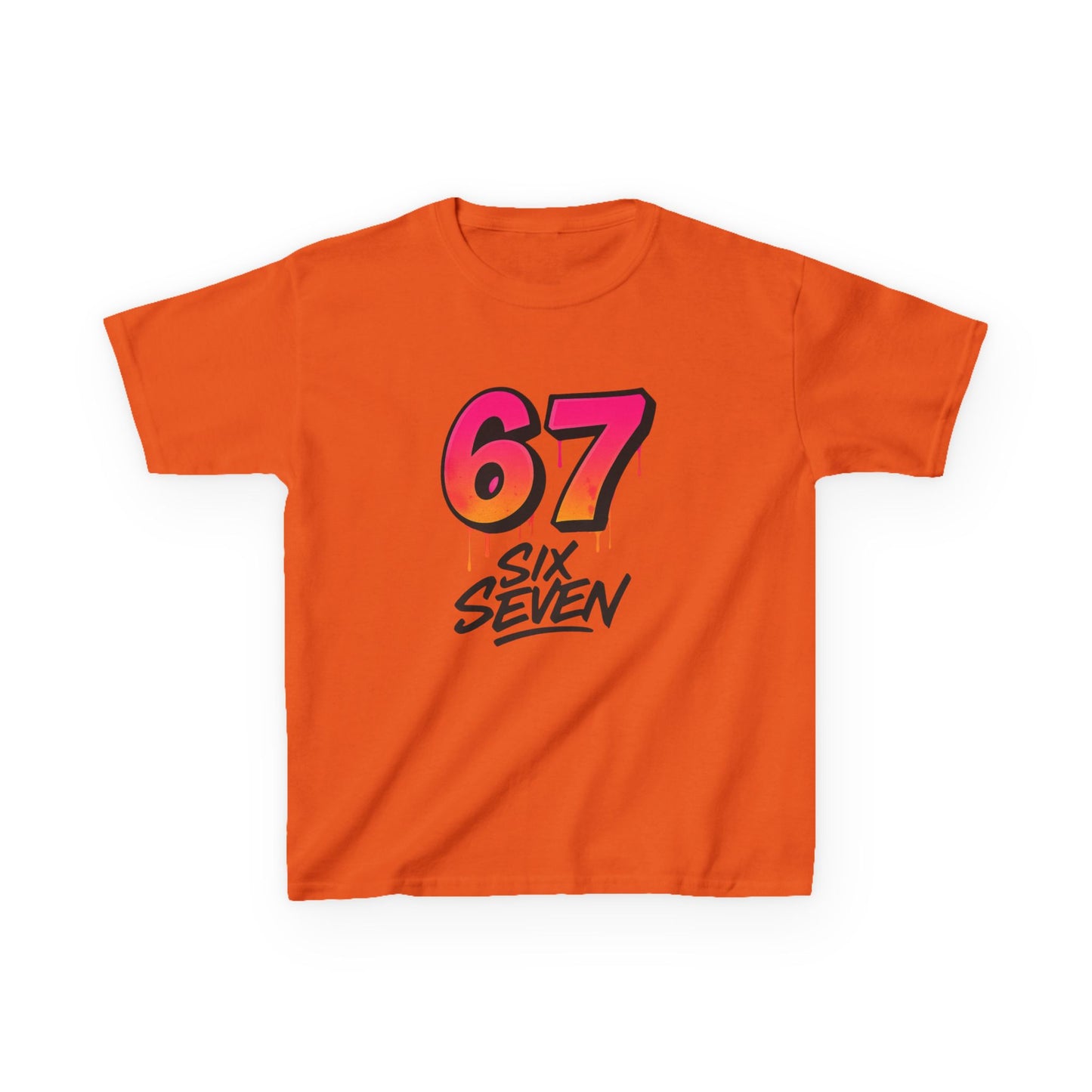 Kids '67 Six Seven' Graphic Tee — Retro Drip Number Shirt