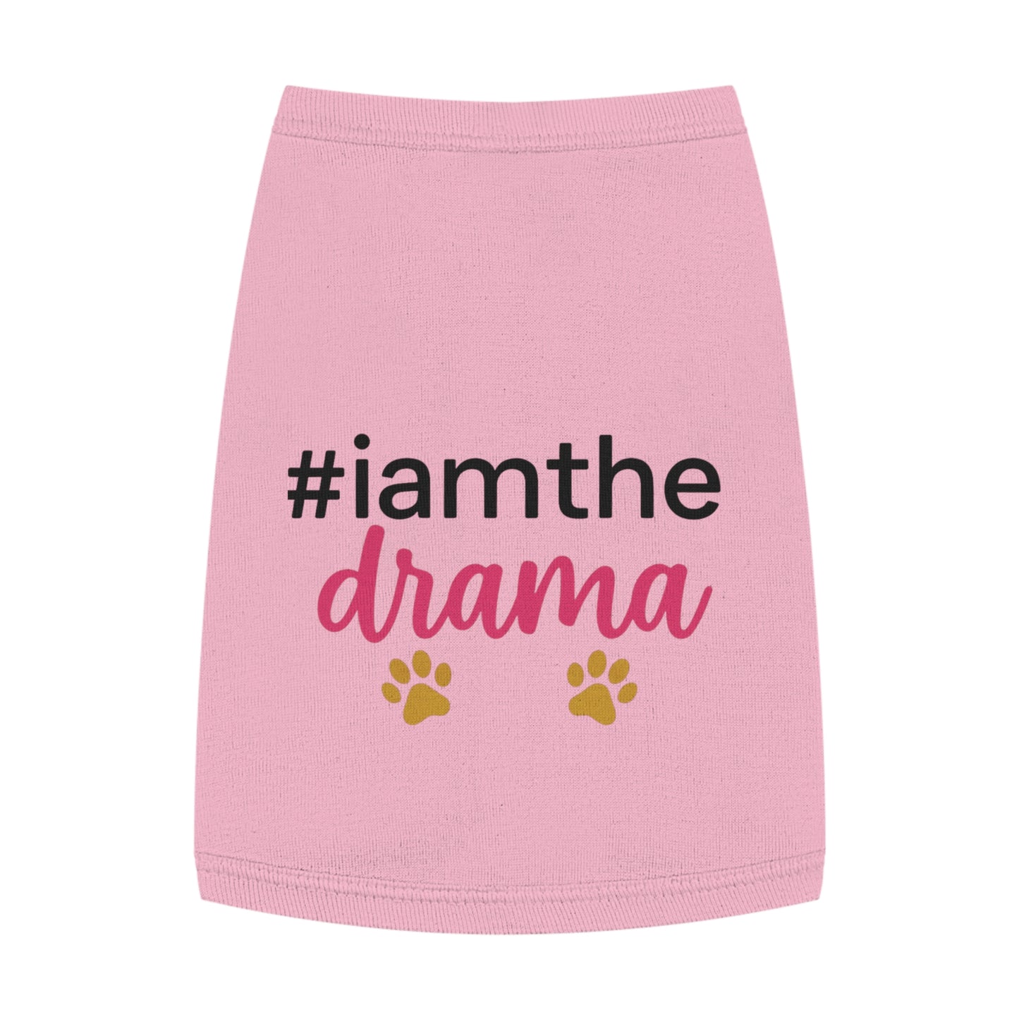 Pet Tank — “#iamthe drama” Funny Paw Print Dog Tank Top