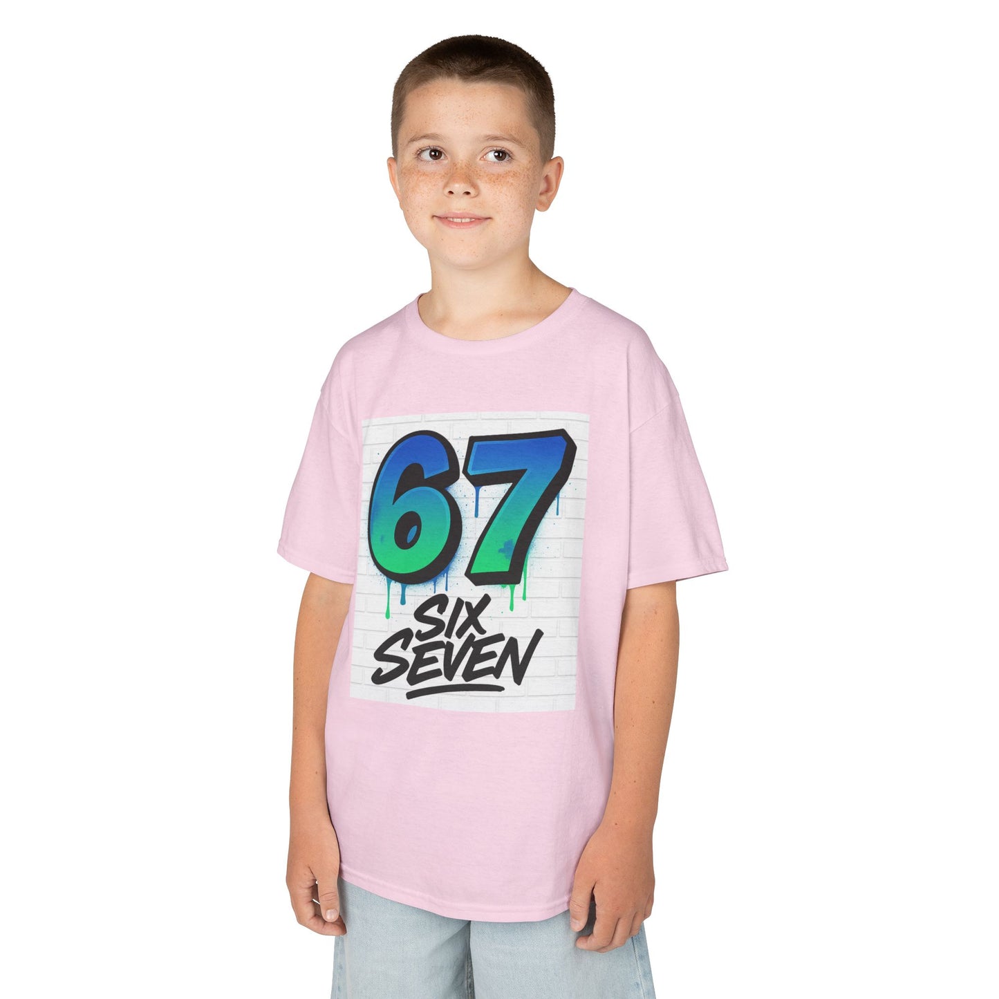 Kids Graphic Tee — '67 Six Seven' Bold Number Design