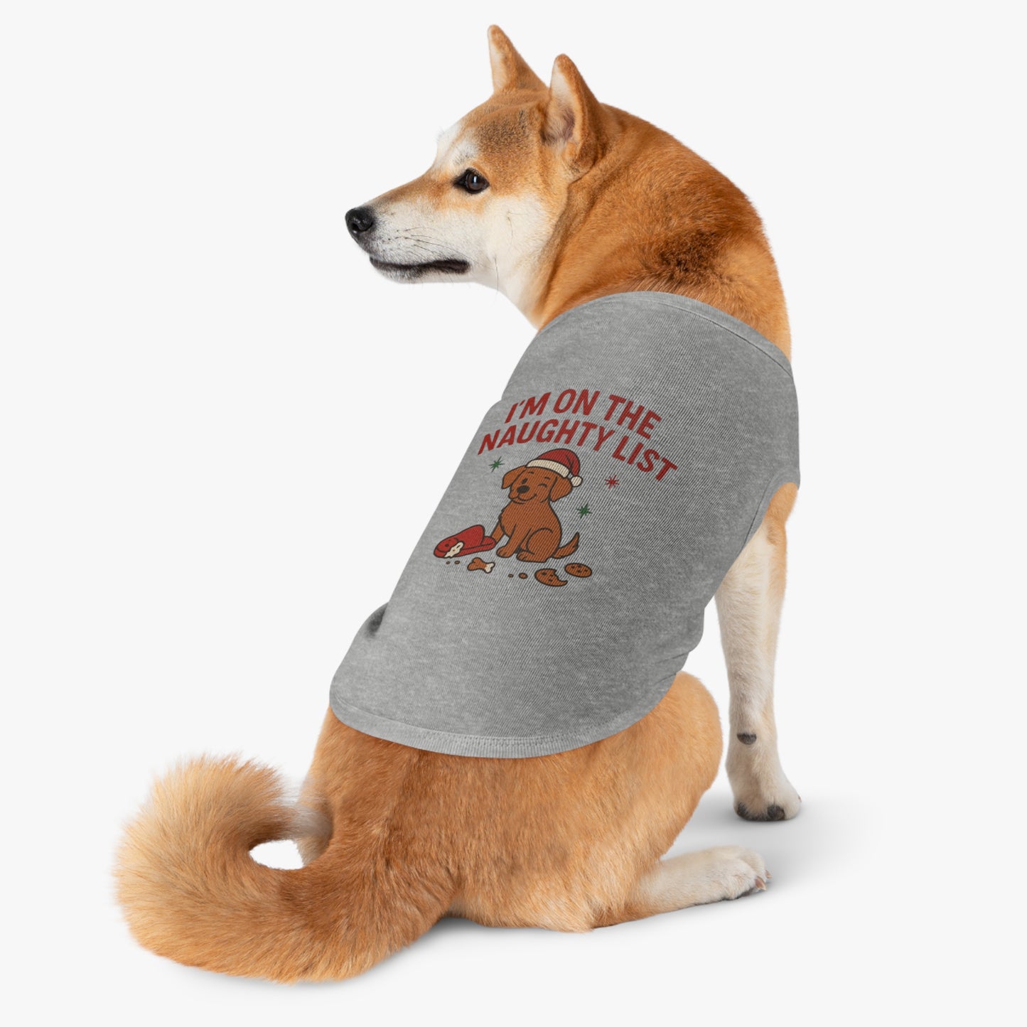 Pet Tank Top - 'I’m On The Naughty List' Christmas Dog Tank