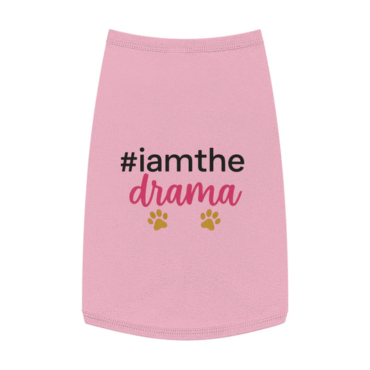 Pet Tank — “#iamthe drama” Funny Paw Print Dog Tank Top