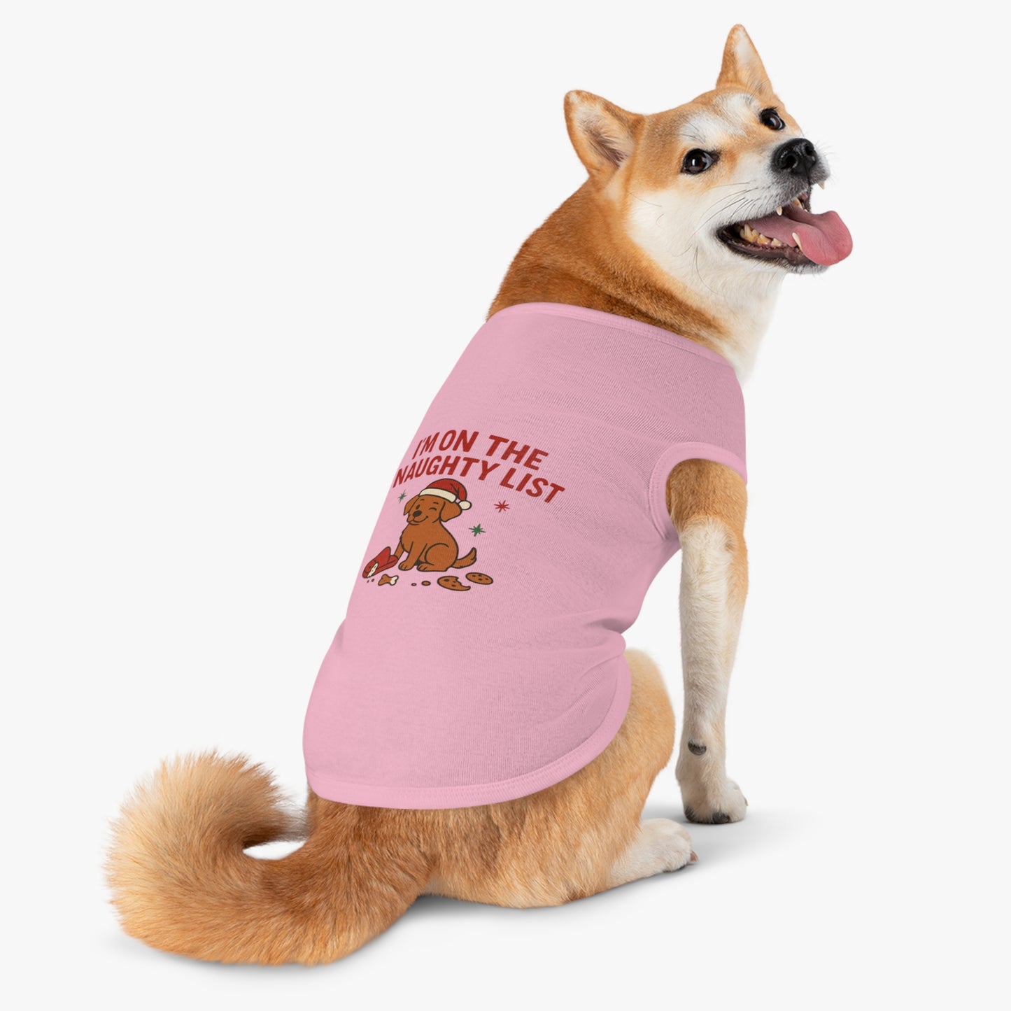 Pet Tank Top - 'I’m On The Naughty List' Christmas Dog Tank