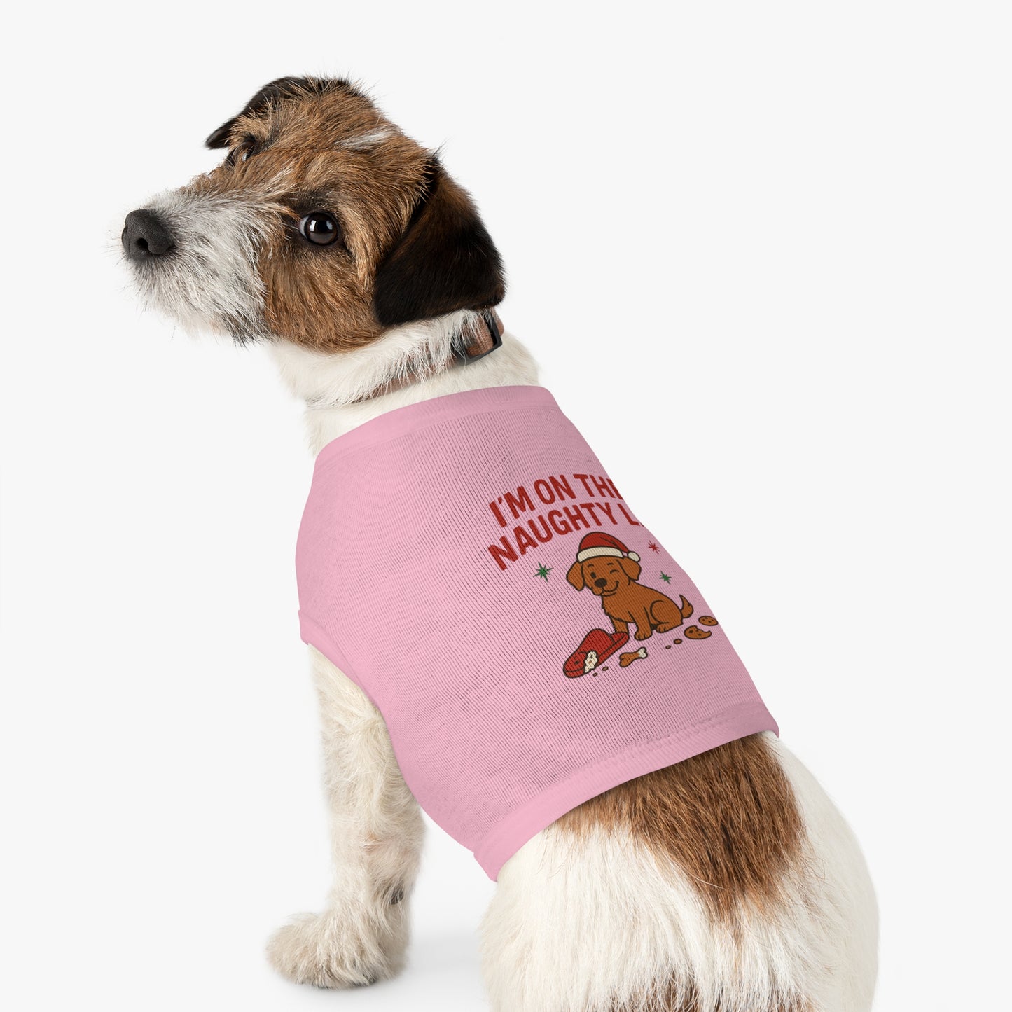 Pet Tank Top - 'I’m On The Naughty List' Christmas Dog Tank