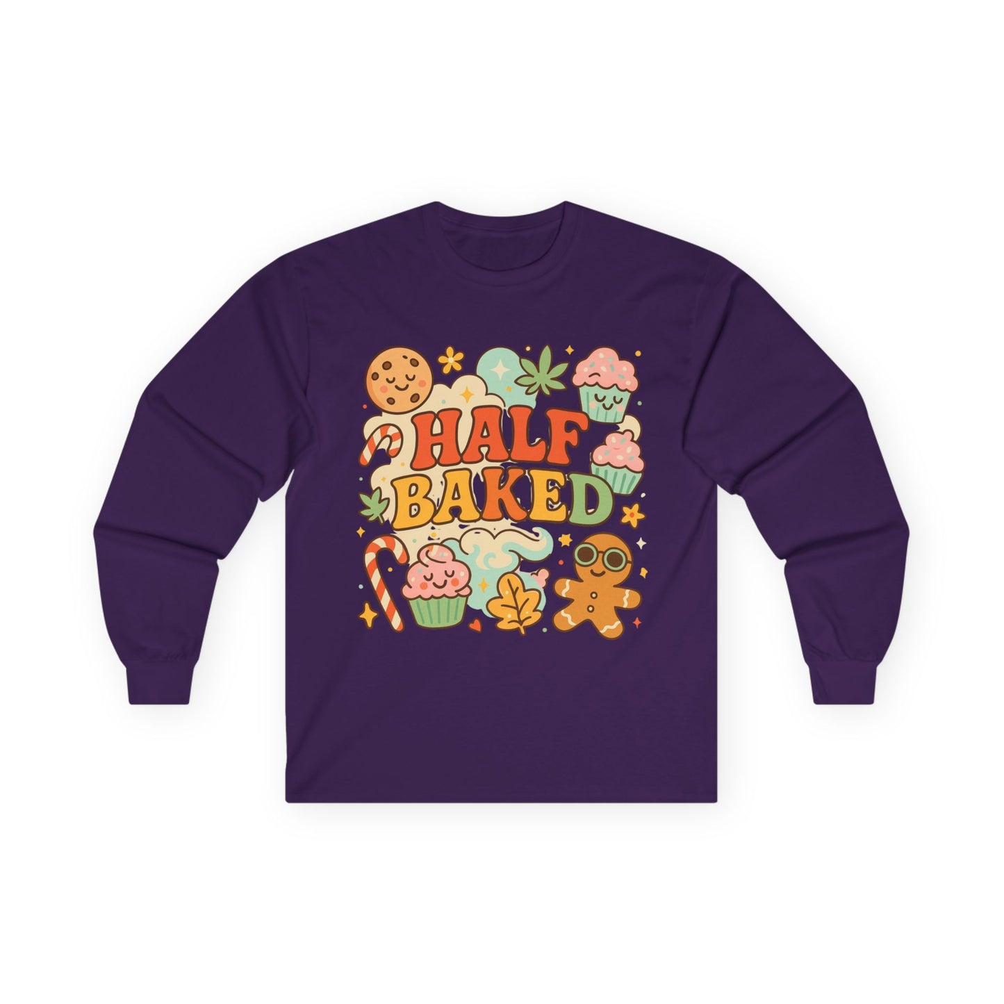 Half Baked Holiday Long Sleeve Tee — "Ugly Christmas Sweater"