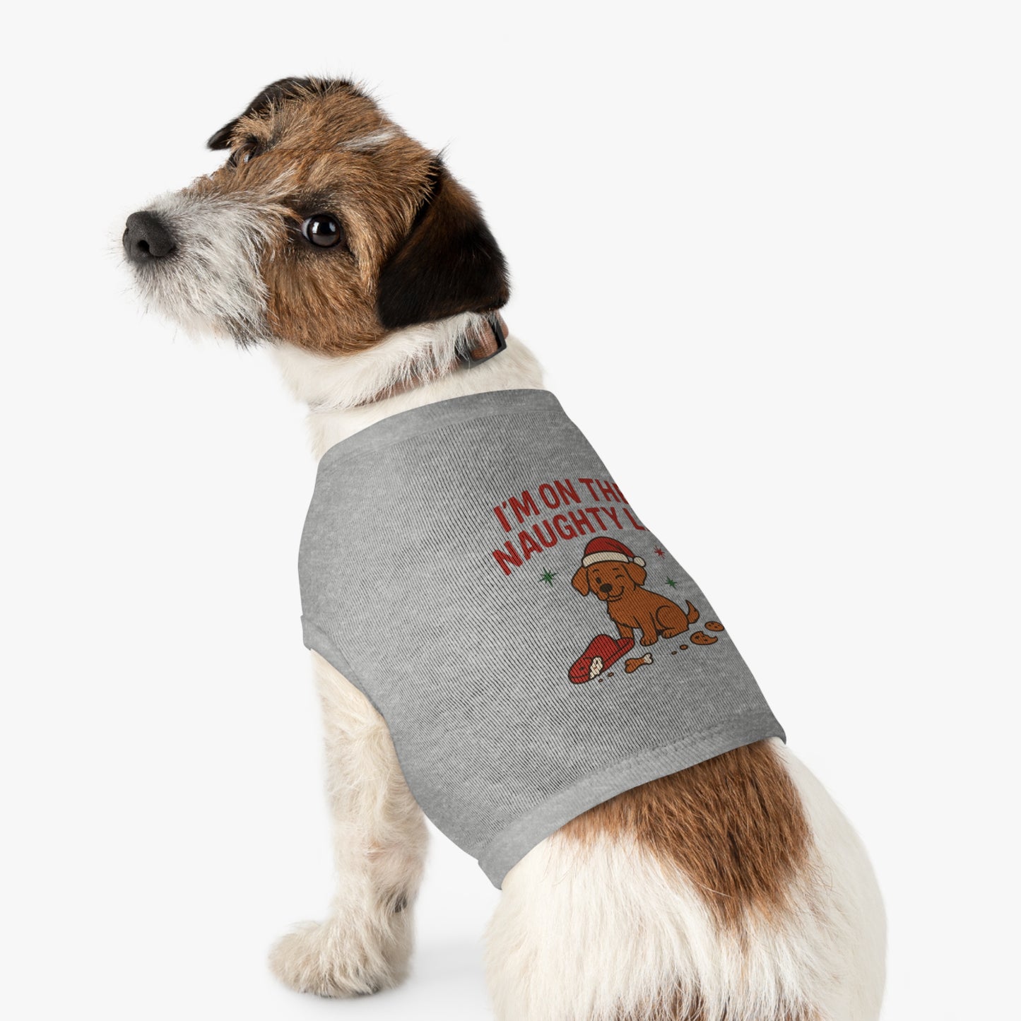 Pet Tank Top - 'I’m On The Naughty List' Christmas Dog Tank