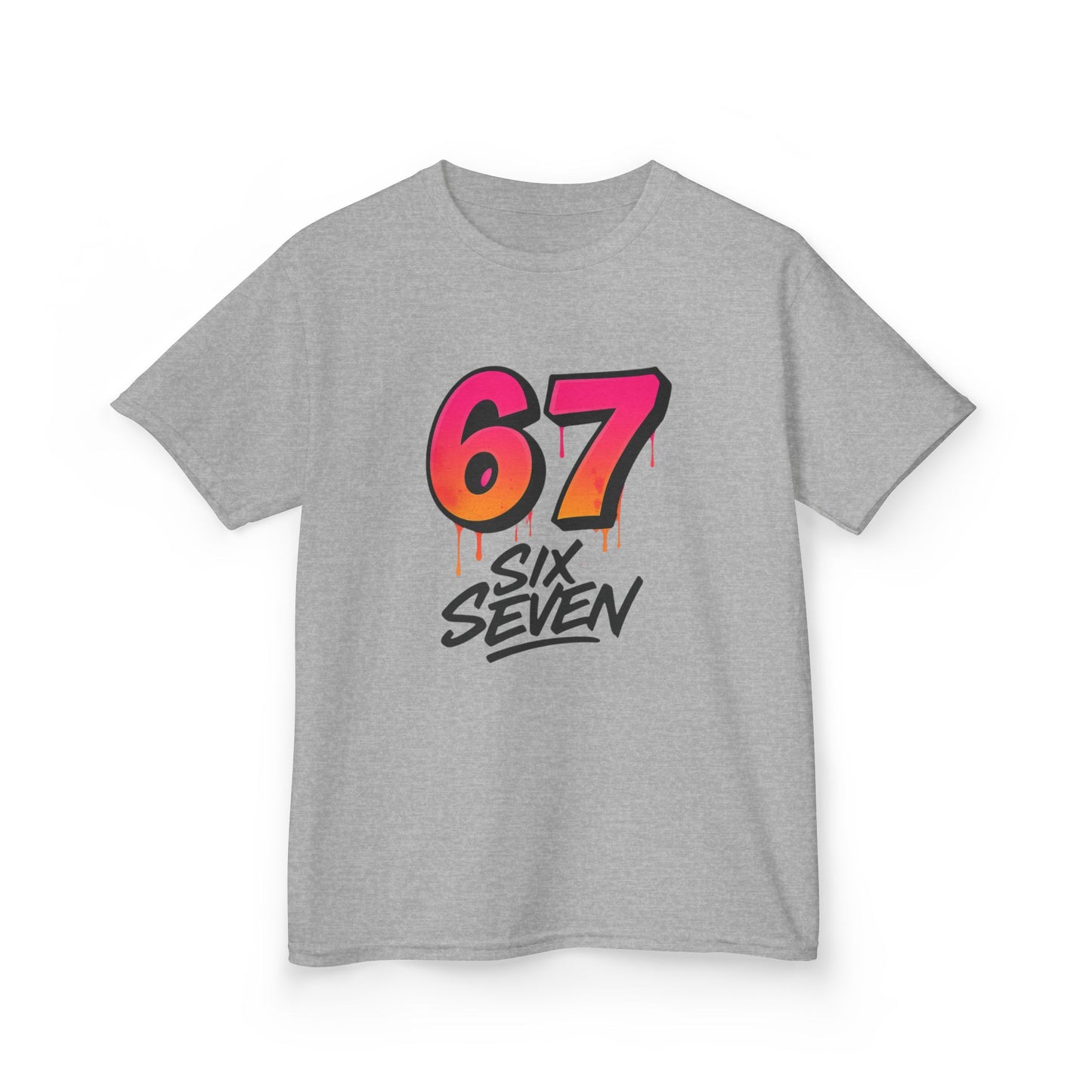 Kids '67 Six Seven' Graphic Tee — Retro Drip Number Shirt