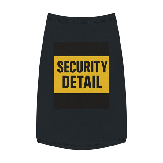 Pet Tank Top - "Security Detail" Black & Yellow Dog Shirt