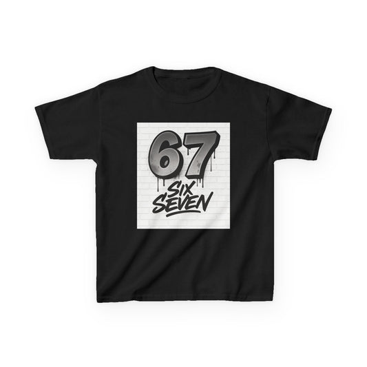 Kids '67 Six Seven' Graphic Tee — Youth Number Streetwear Shirt