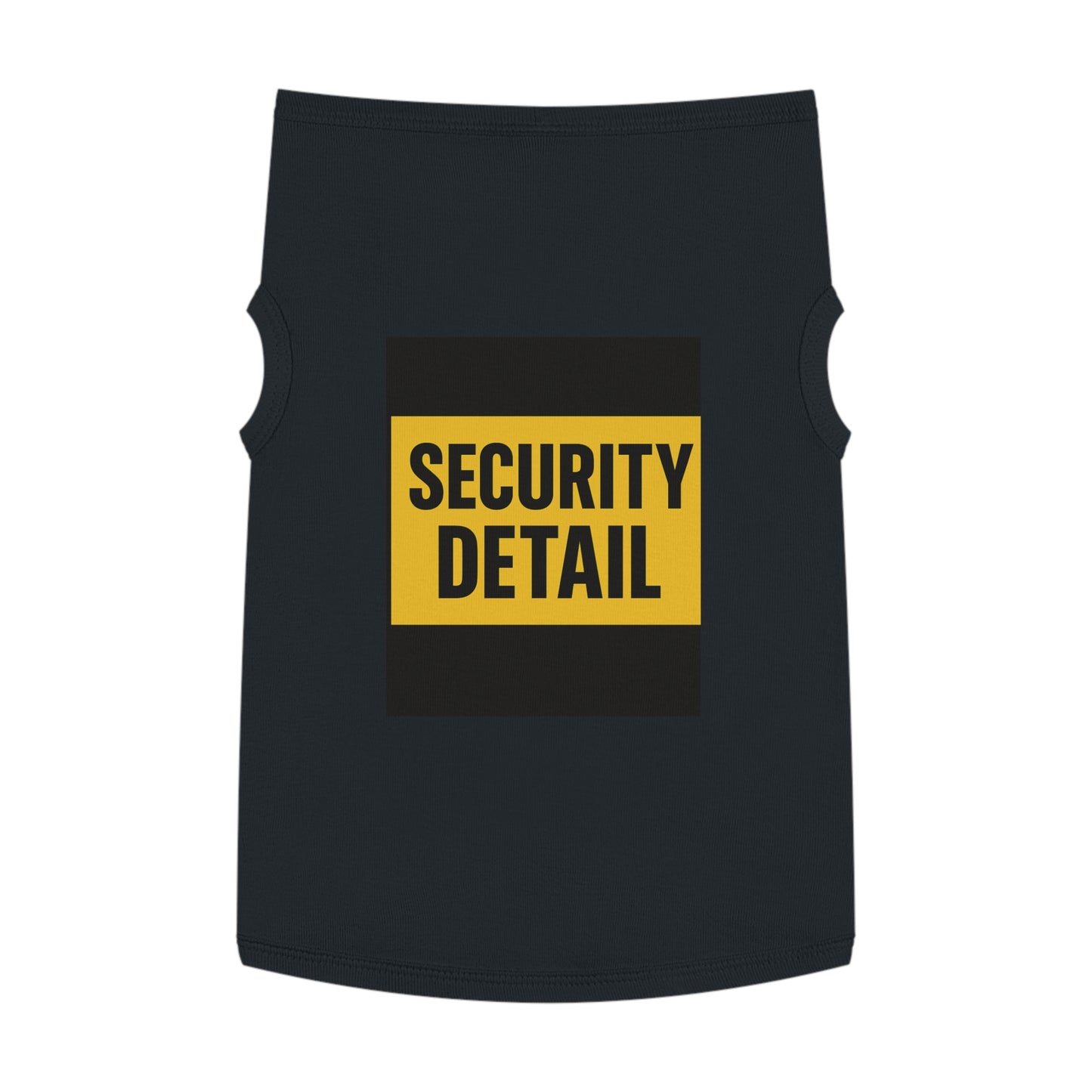 Pet Tank Top - "Security Detail" Black & Yellow Dog Shirt