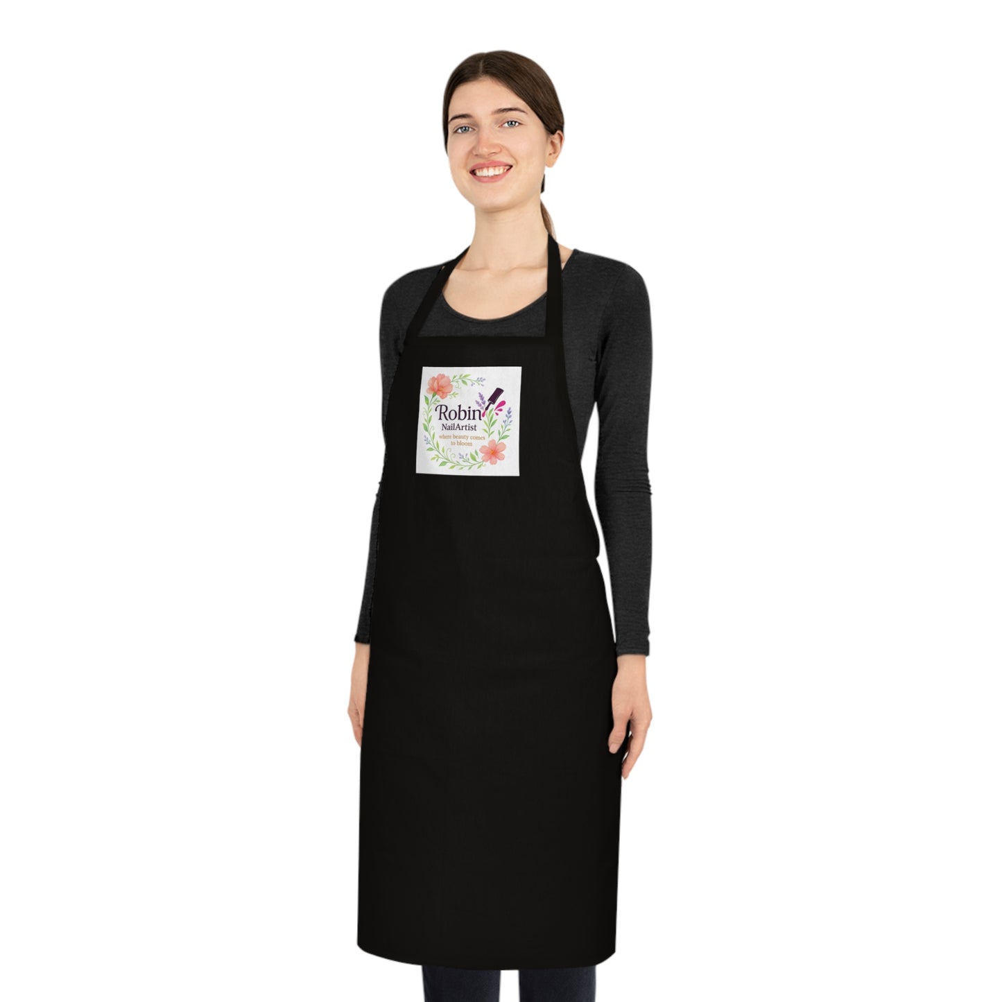 Personalized Floral 'Robin' Cotton Apron – Kitchen Baking Gardening Gift