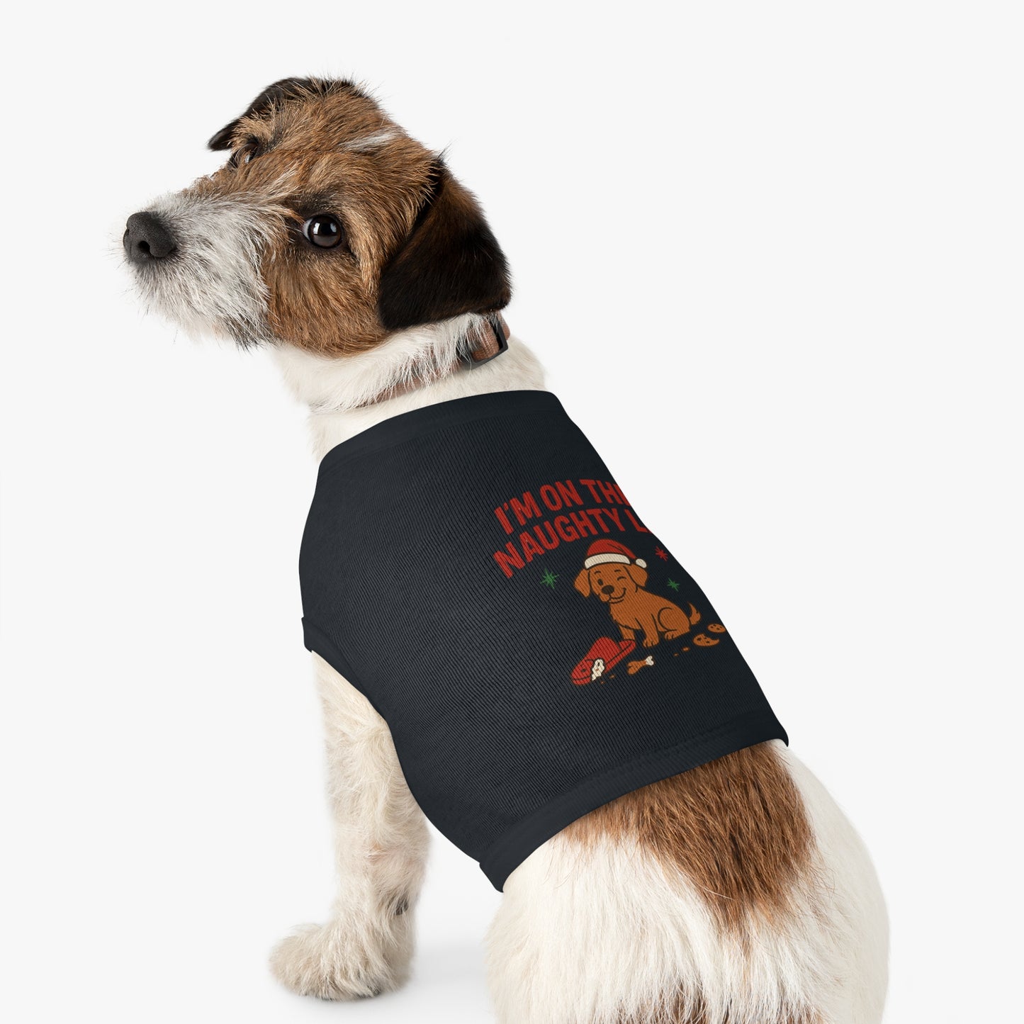Pet Tank Top - 'I’m On The Naughty List' Christmas Dog Tank