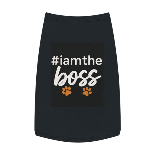 Pet Tank Top - #iamtheboss Paw Print Dog/Cat Tee