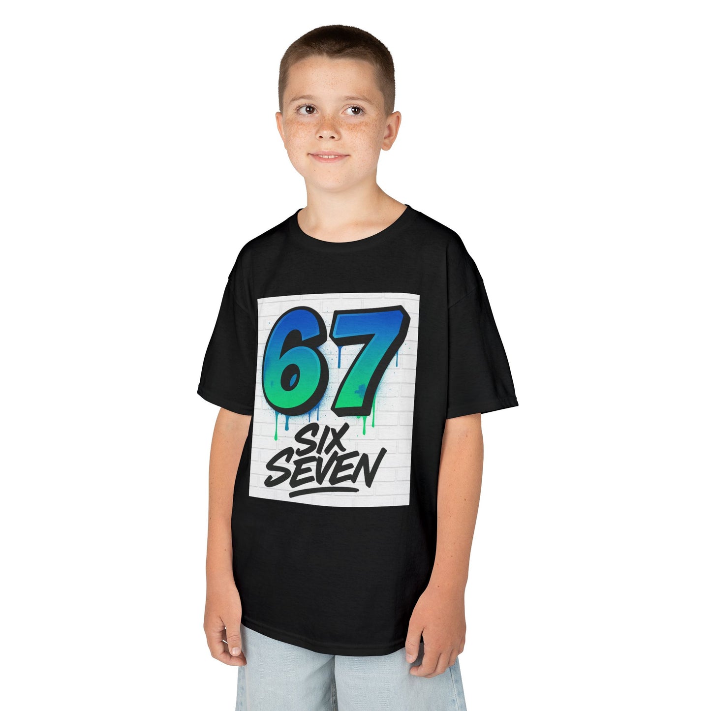 Kids Graphic Tee — '67 Six Seven' Bold Number Design
