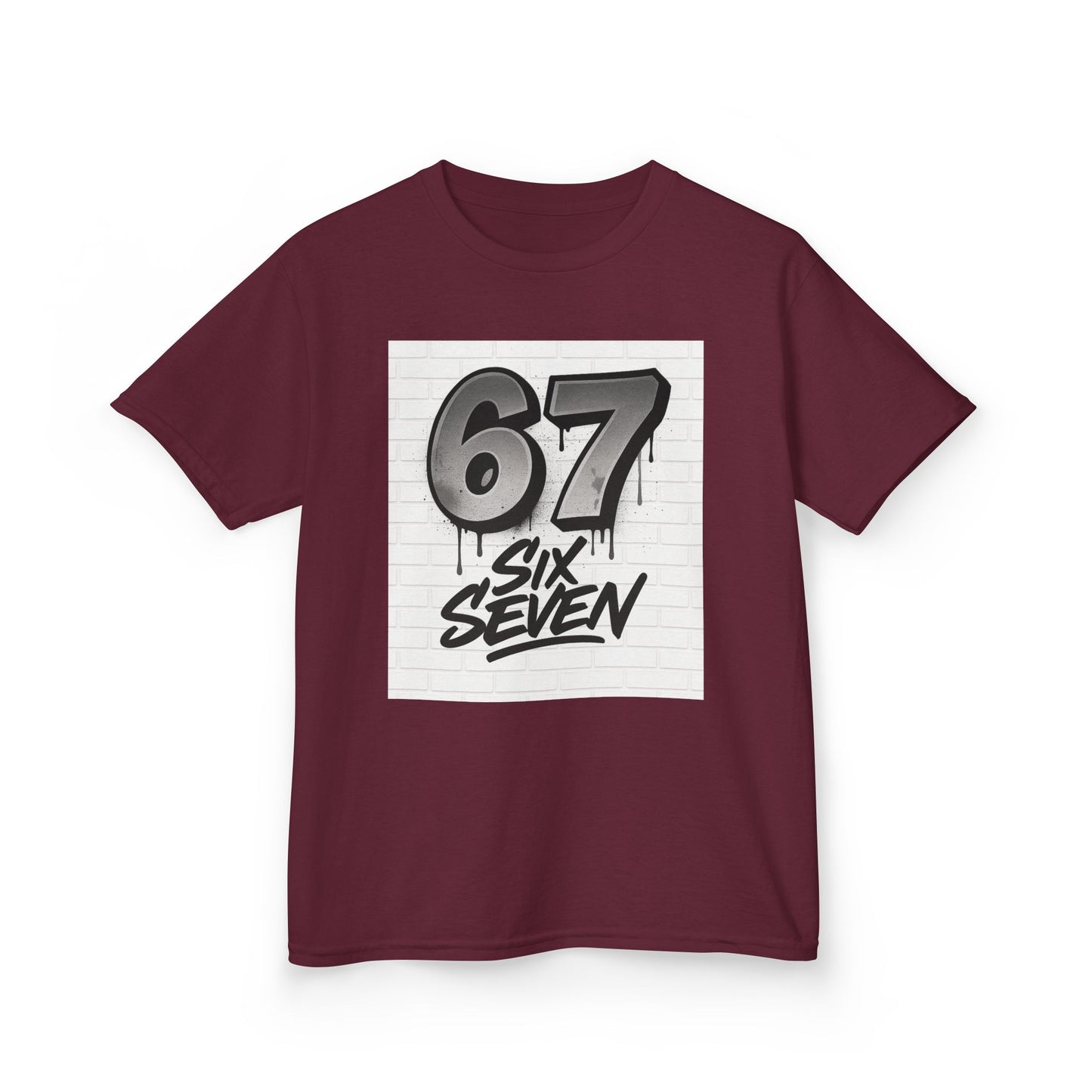 Kids '67 Six Seven' Graphic Tee — Youth Number Streetwear Shirt