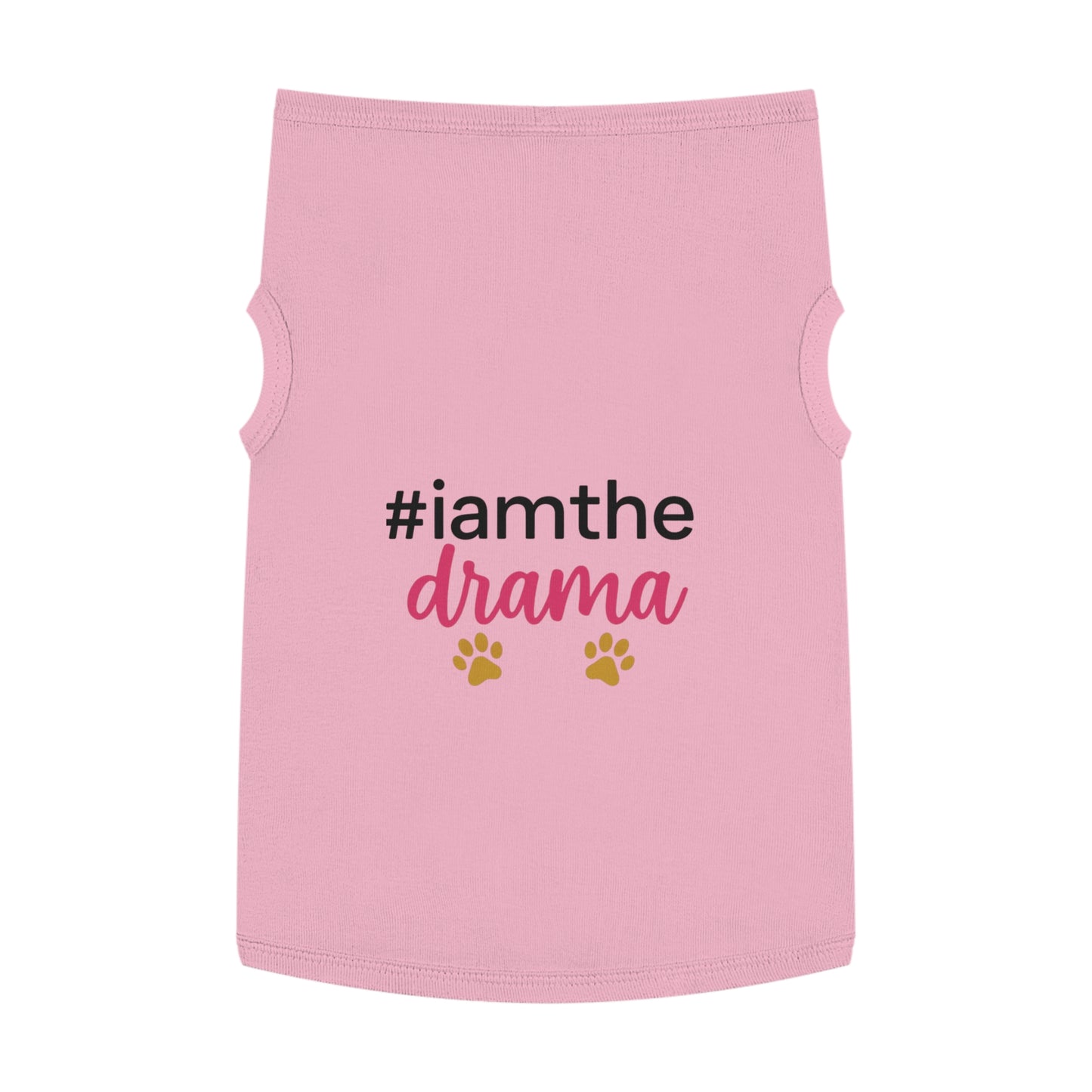 Pet Tank — “#iamthe drama” Funny Paw Print Dog Tank Top