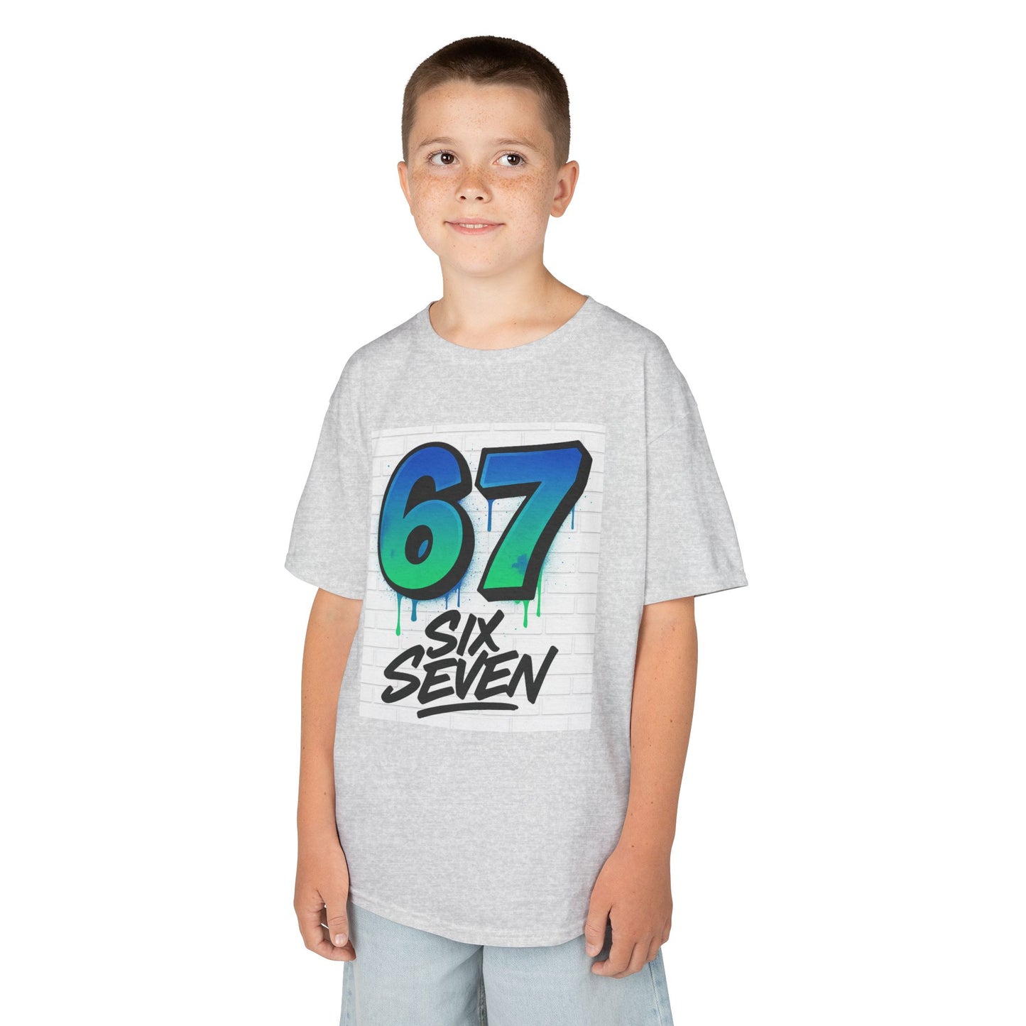 Kids Graphic Tee — '67 Six Seven' Bold Number Design