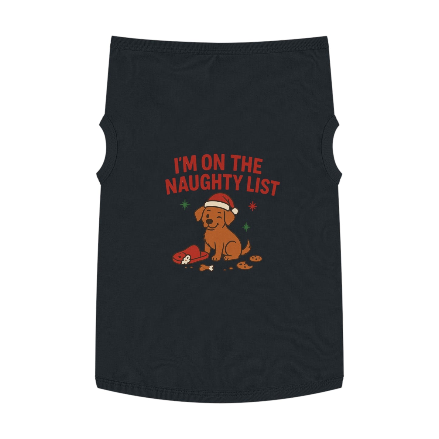 Pet Tank Top - 'I’m On The Naughty List' Christmas Dog Tank