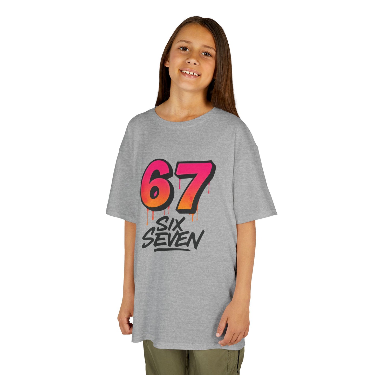 Kids '67 Six Seven' Graphic Tee — Retro Drip Number Shirt
