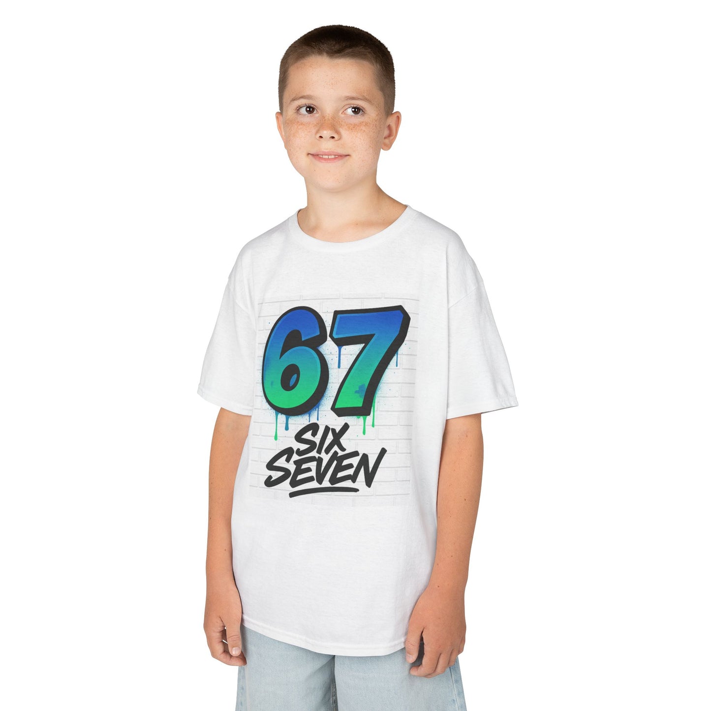 Kids Graphic Tee — '67 Six Seven' Bold Number Design