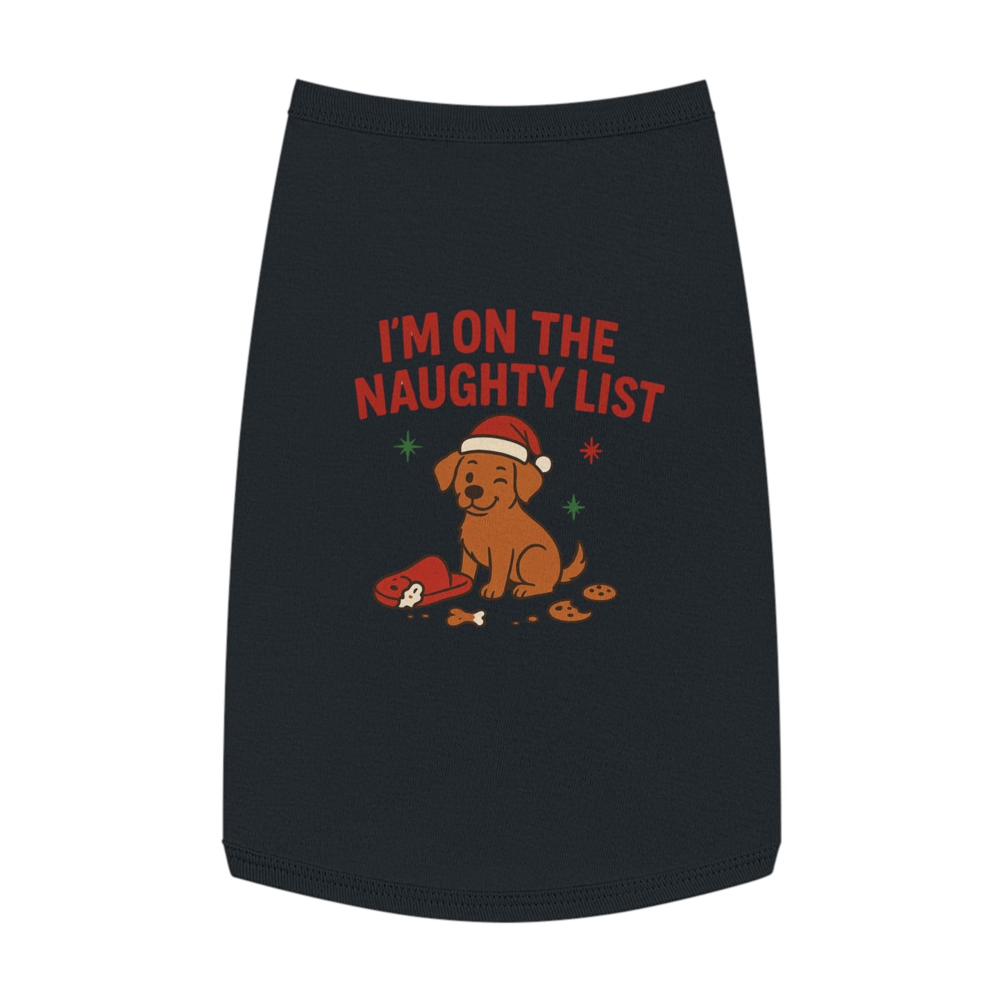 Pet Tank Top - 'I’m On The Naughty List' Christmas Dog Tank