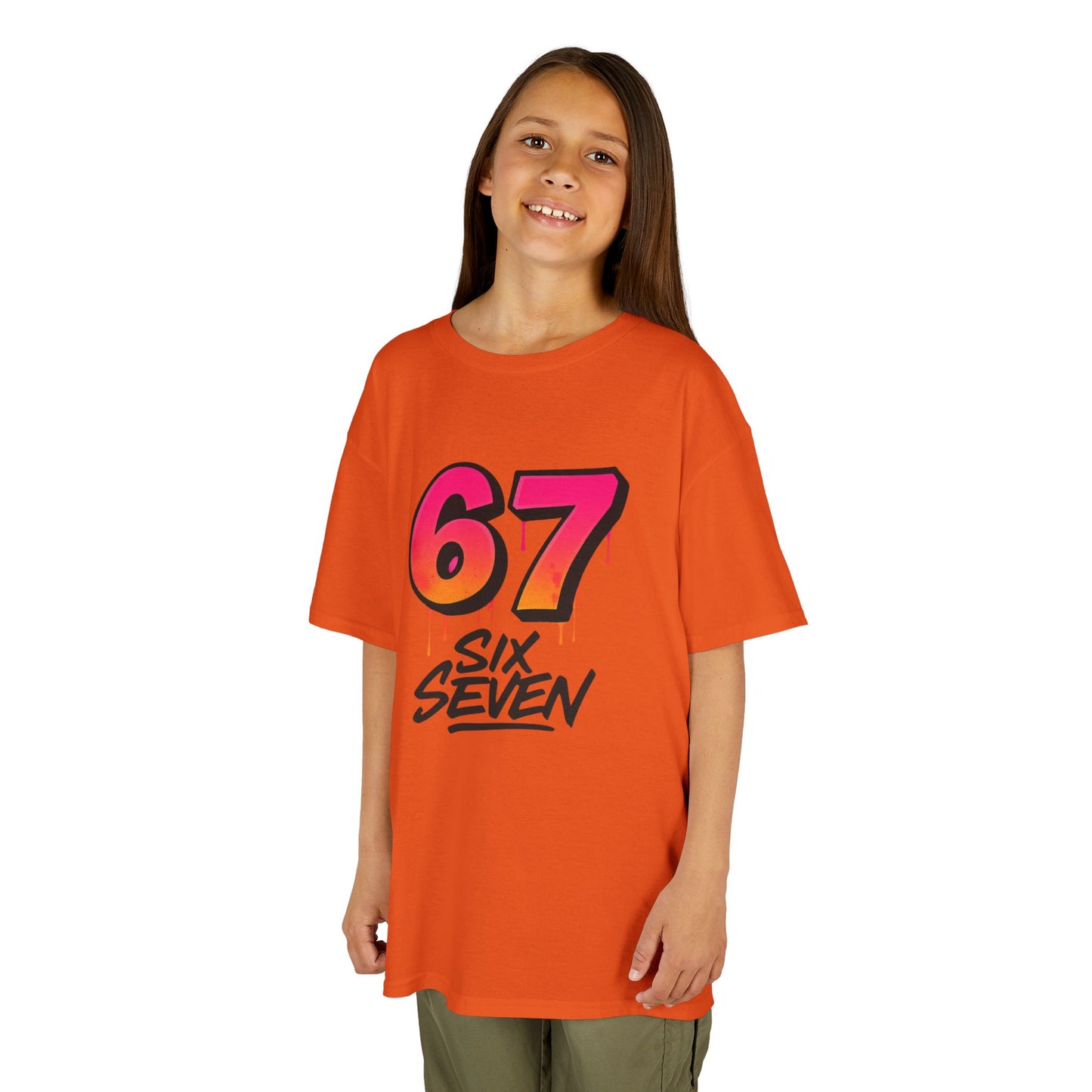 Kids '67 Six Seven' Graphic Tee — Retro Drip Number Shirt