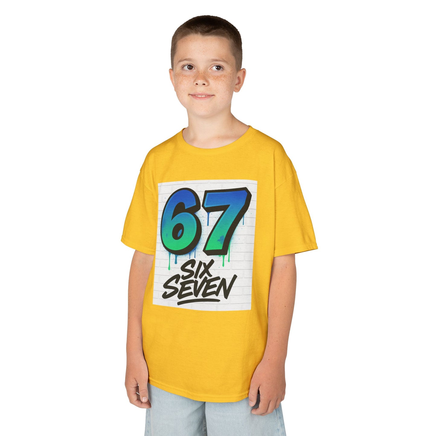 Kids Graphic Tee — '67 Six Seven' Bold Number Design